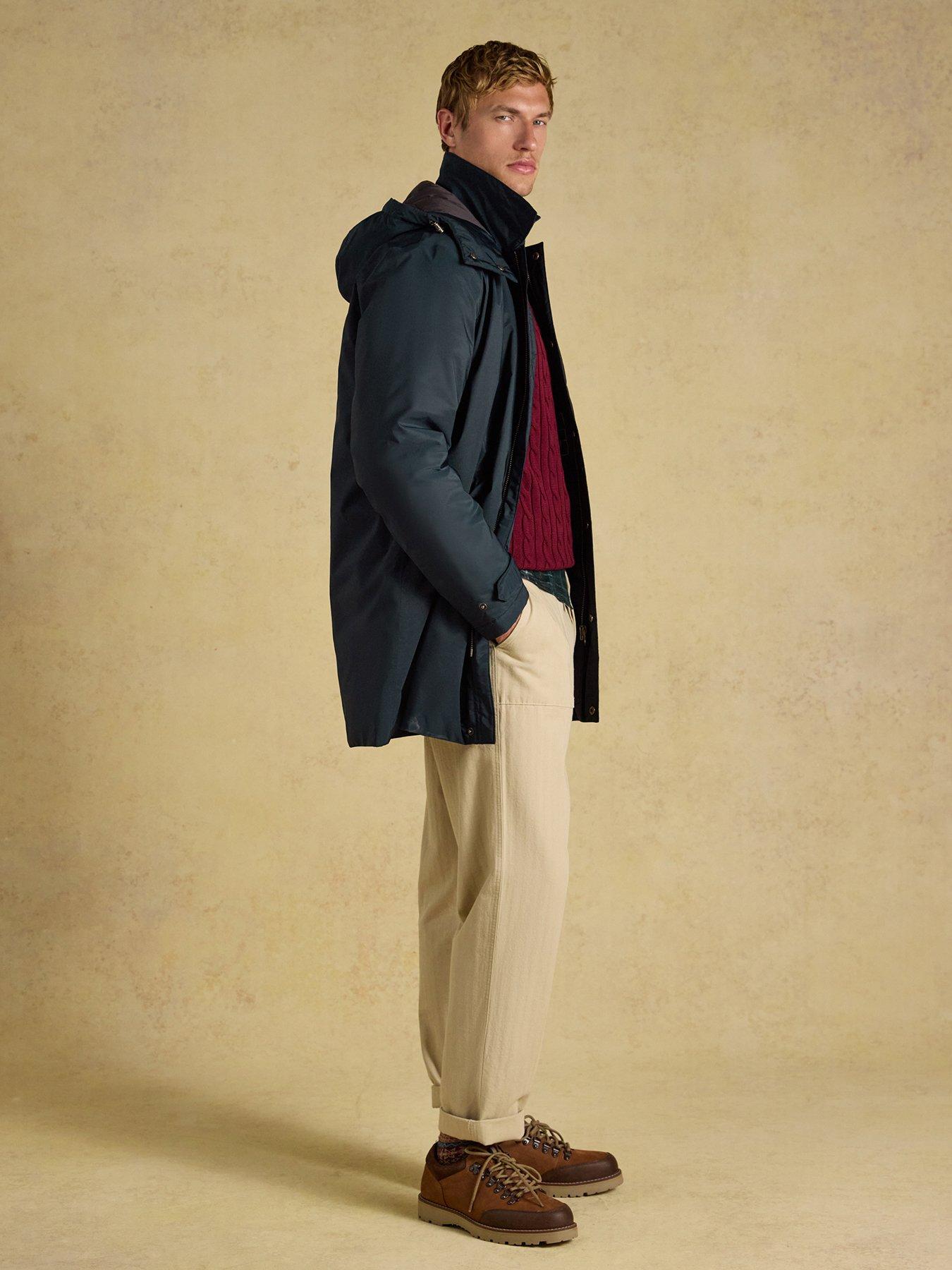 Image 3 of 7 of Joules Joules Clarendon Long Padded Jacket- Navy