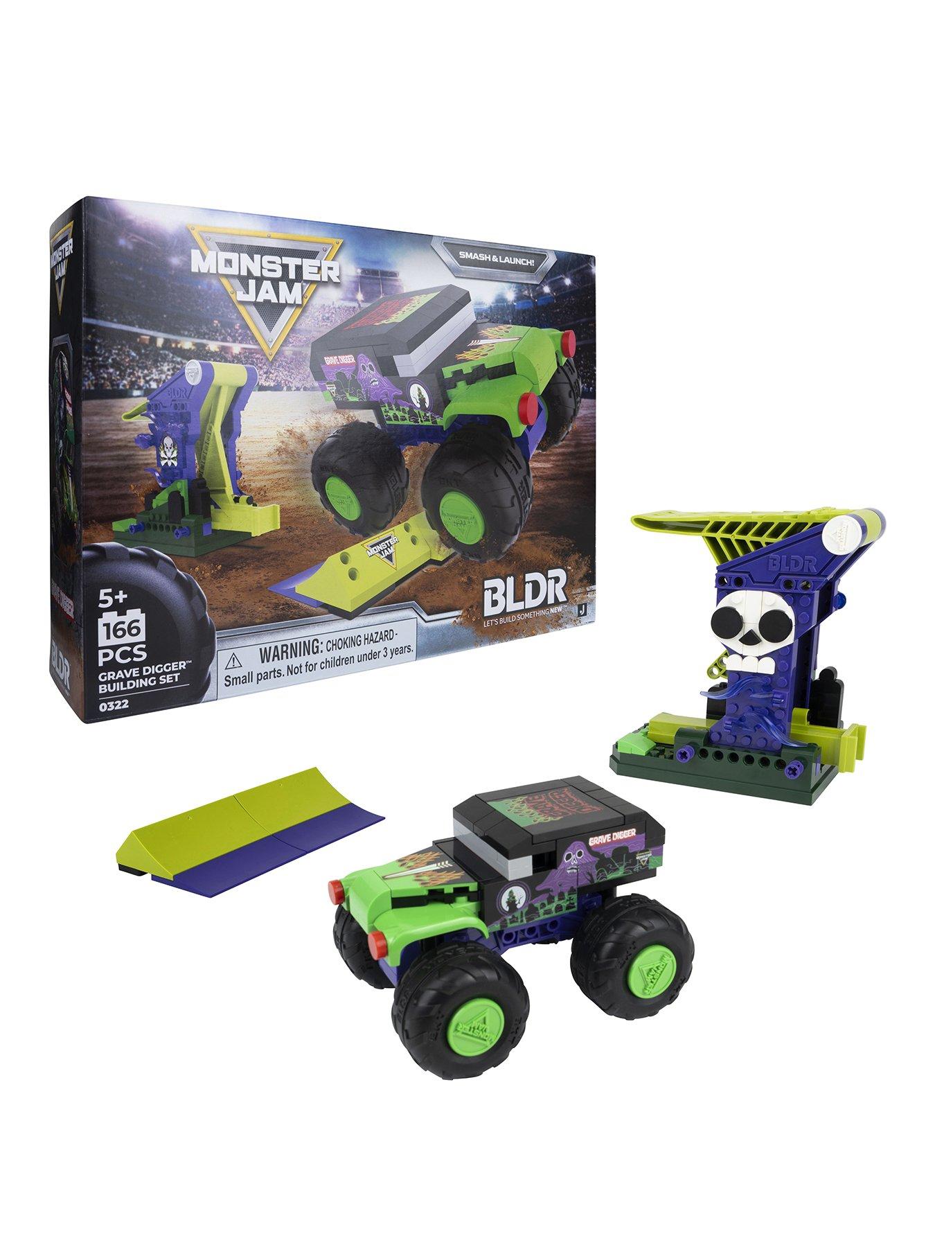 Image 1 of 7 of Monster Jam Monster Jam Smash And Launch Grave Digger Building Set