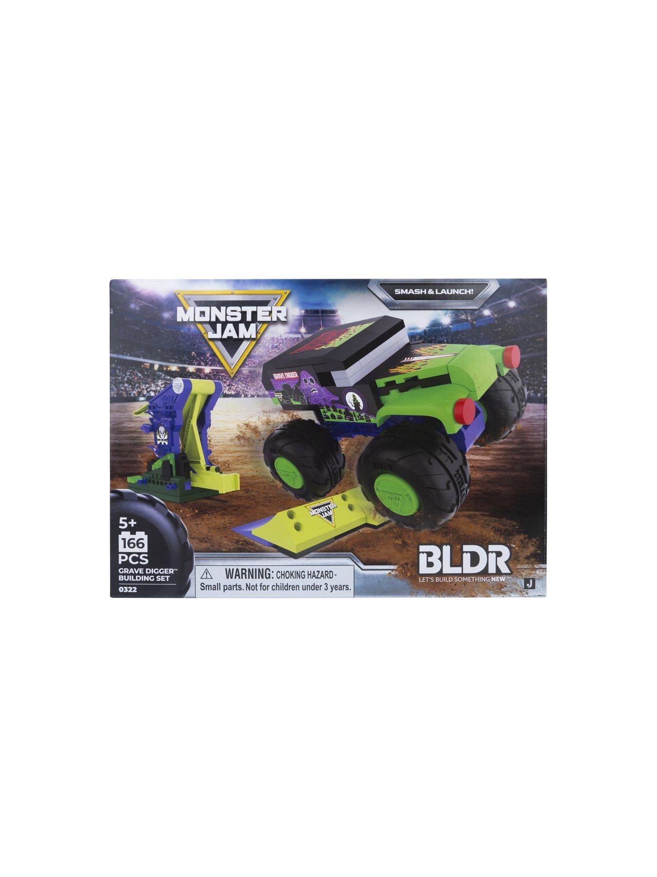 Image 7 of 7 of Monster Jam Monster Jam Smash And Launch Grave Digger Building Set