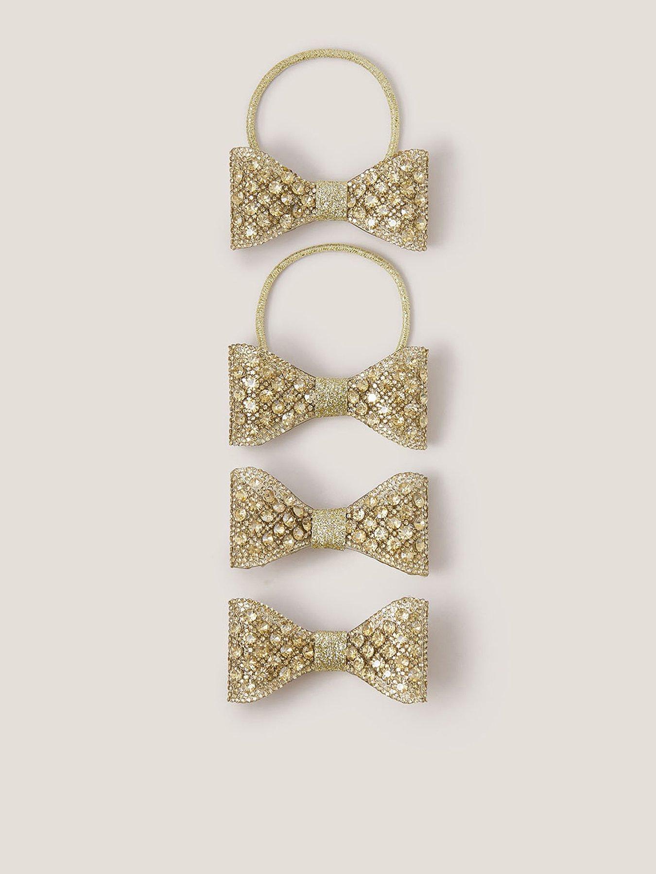 Monsoon Girls Dazzle Bow Hair - Gold