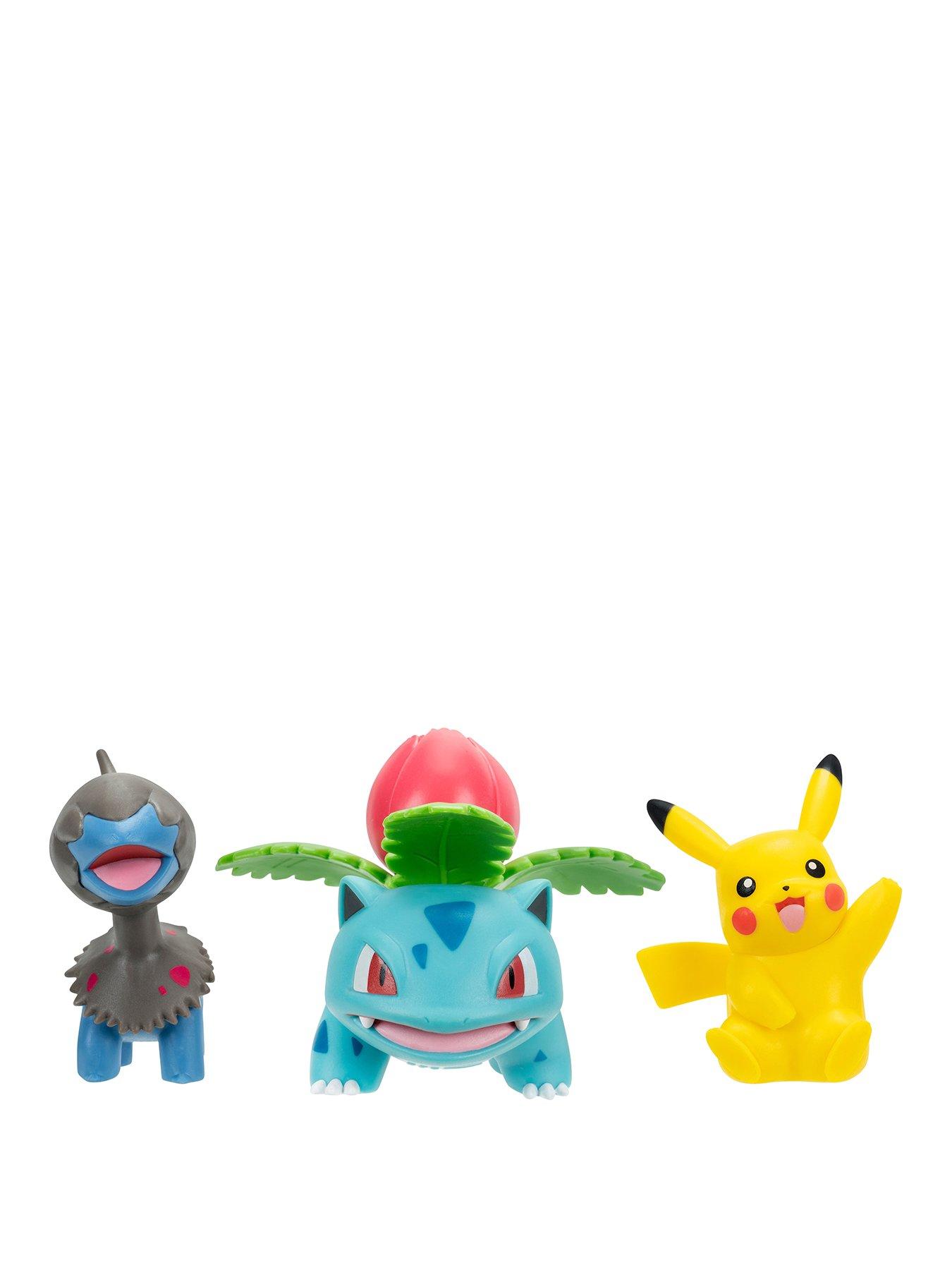 Pokemon PKW - Battle Figure Set (3PK: Pikachu #7, Deino,  &  Ivysaur) W29