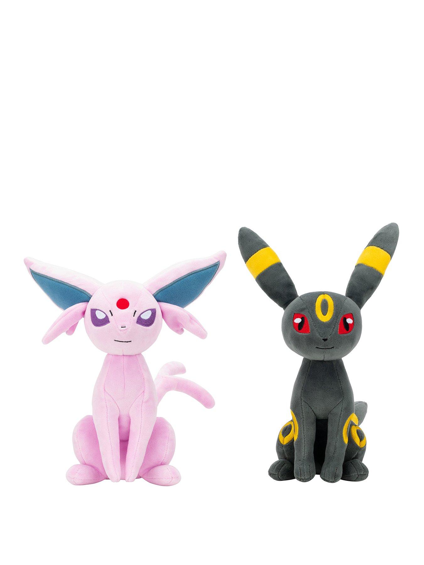 Image 1 of 7 of Pokemon 8-Inch Plush Toy Evee Evolution 2-Pack - Espeon &amp; Umbreon