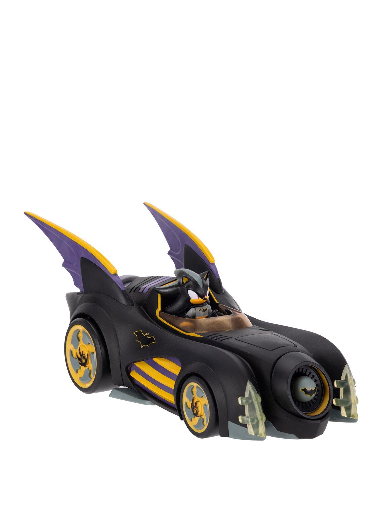 Sonic DC x Sonic Shadow as Batman with Feature Batmobile 2.5" Action Figure Set