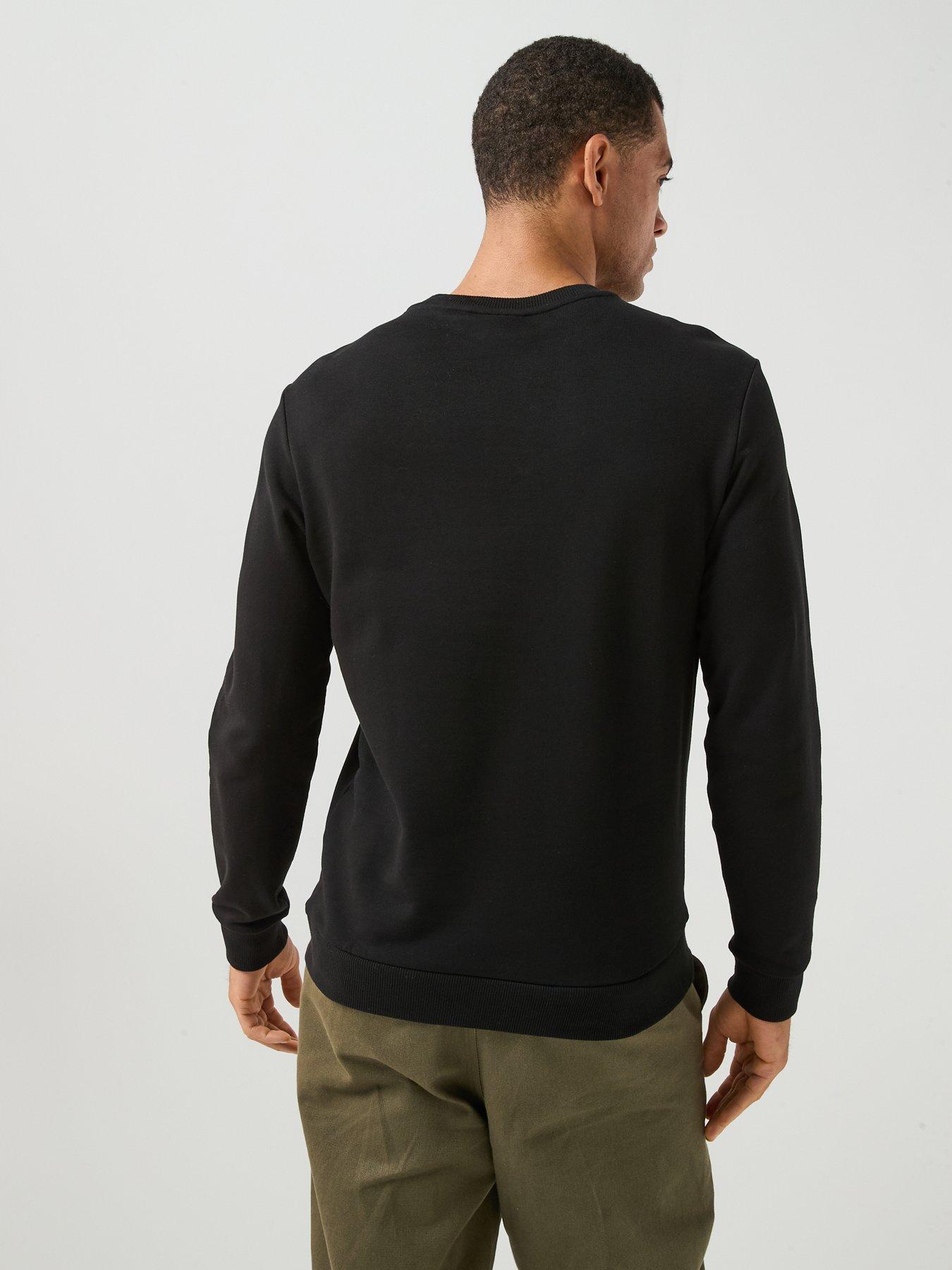 Image 2 of 6 of Lyle & Scott Check Panelled Crew Sweatshirt - Black