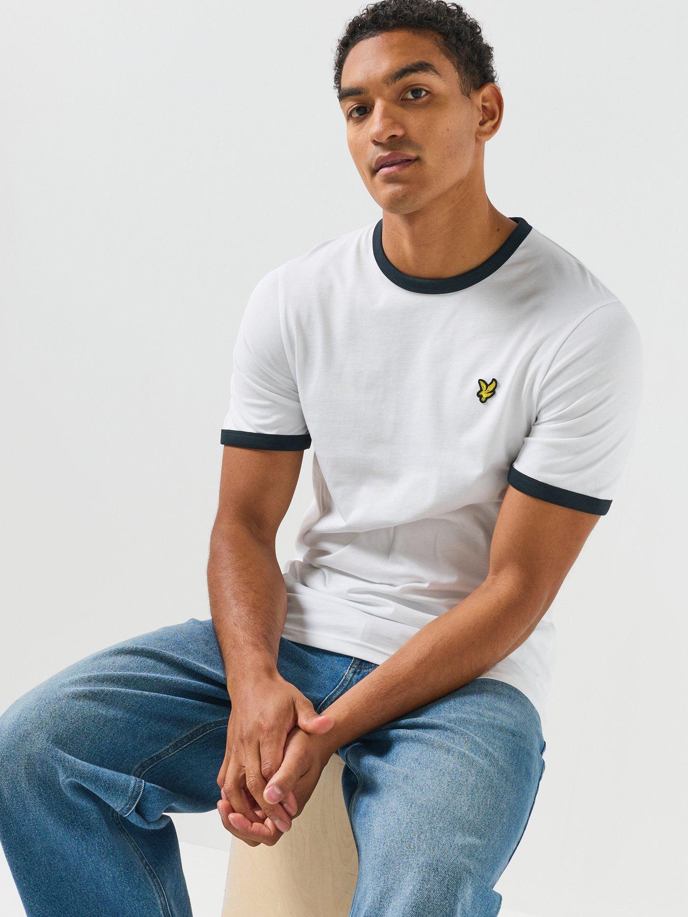 Image 1 of 1 of Lyle & Scott Lyle &amp; Scott Ringer T-shirt - Navy