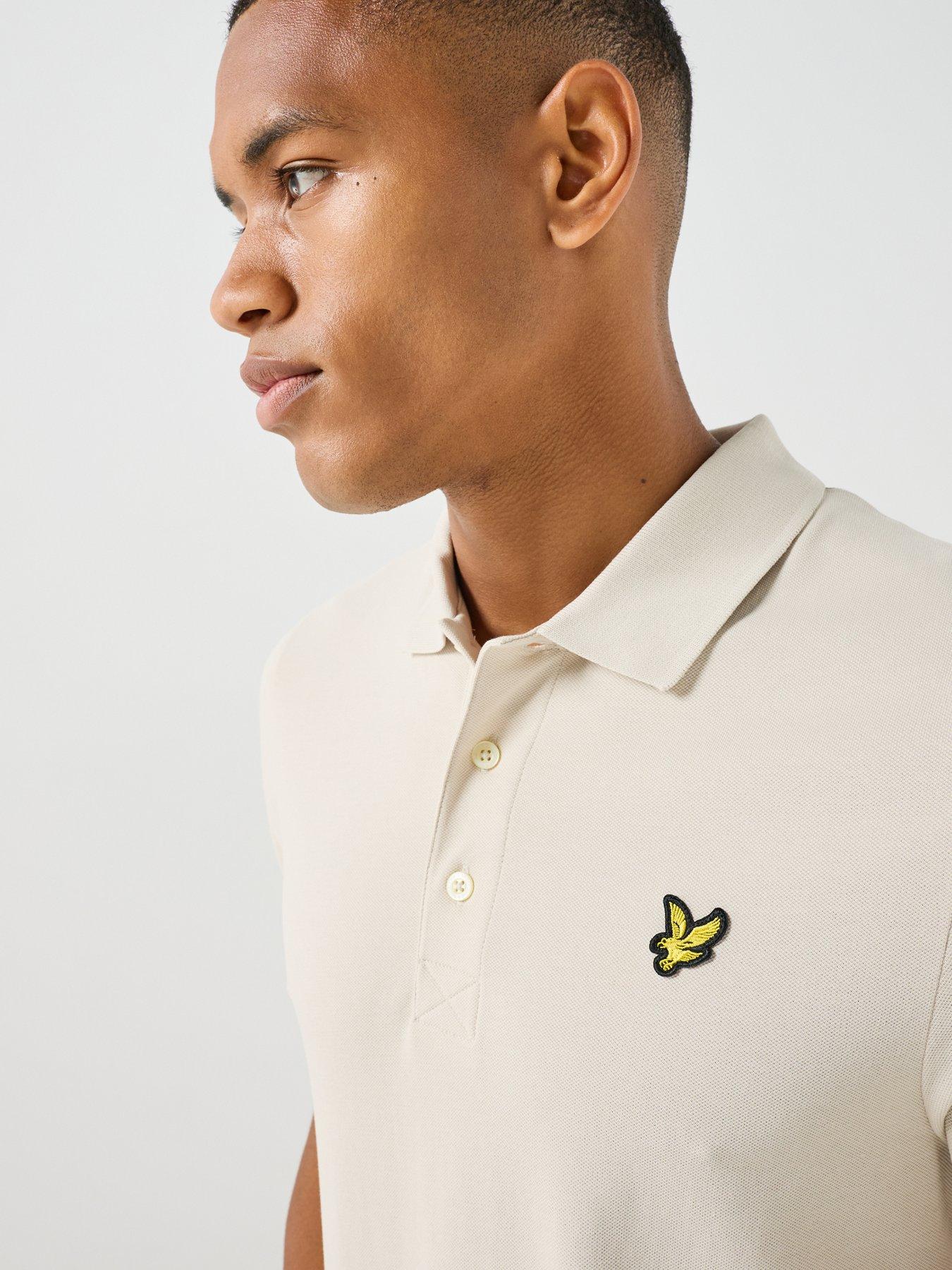 Image 4 of 6 of Lyle & Scott Plain Polo Shirt - Cream