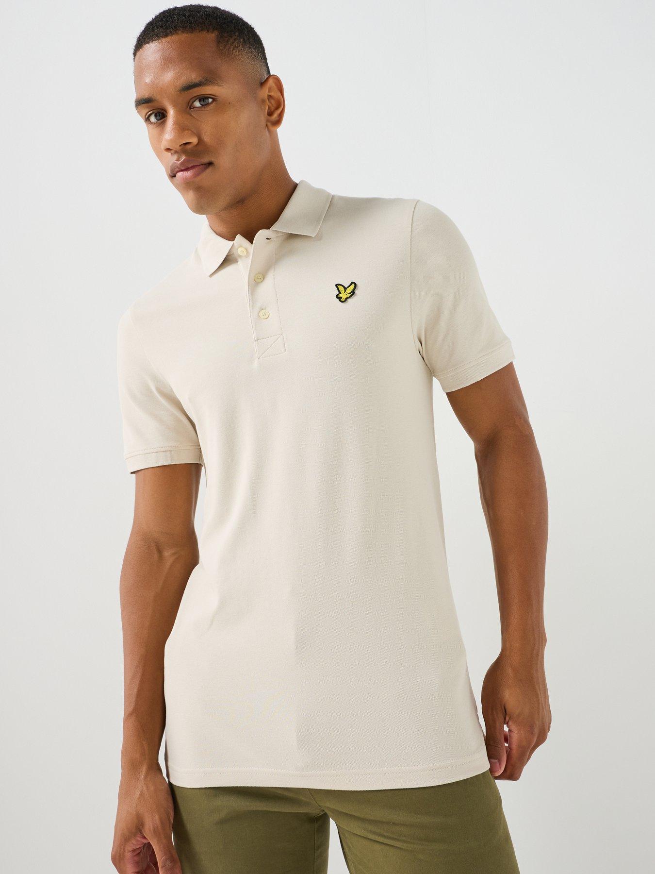 Image 5 of 6 of Lyle & Scott Plain Polo Shirt - Cream