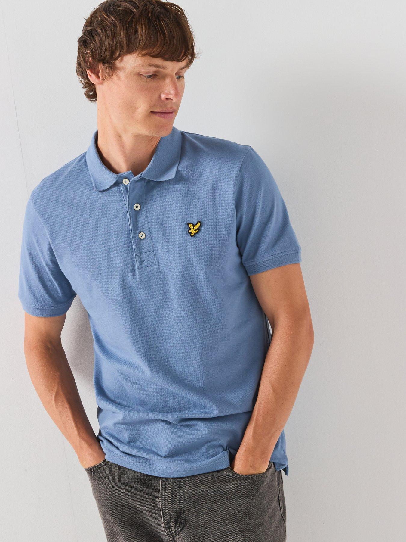 Image 1 of 6 of Lyle & Scott Plain Polo Shirt - Blue