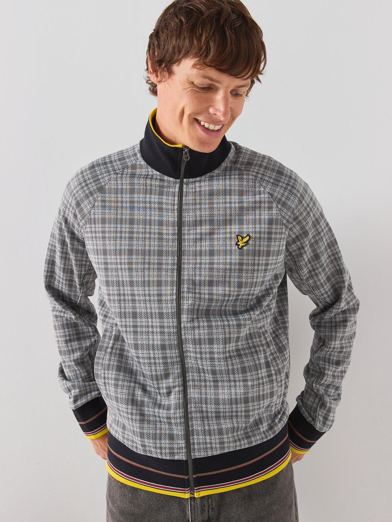 Lyle & Scott Lyle  &  Scott Hawick Check Track Jacket - Grey
