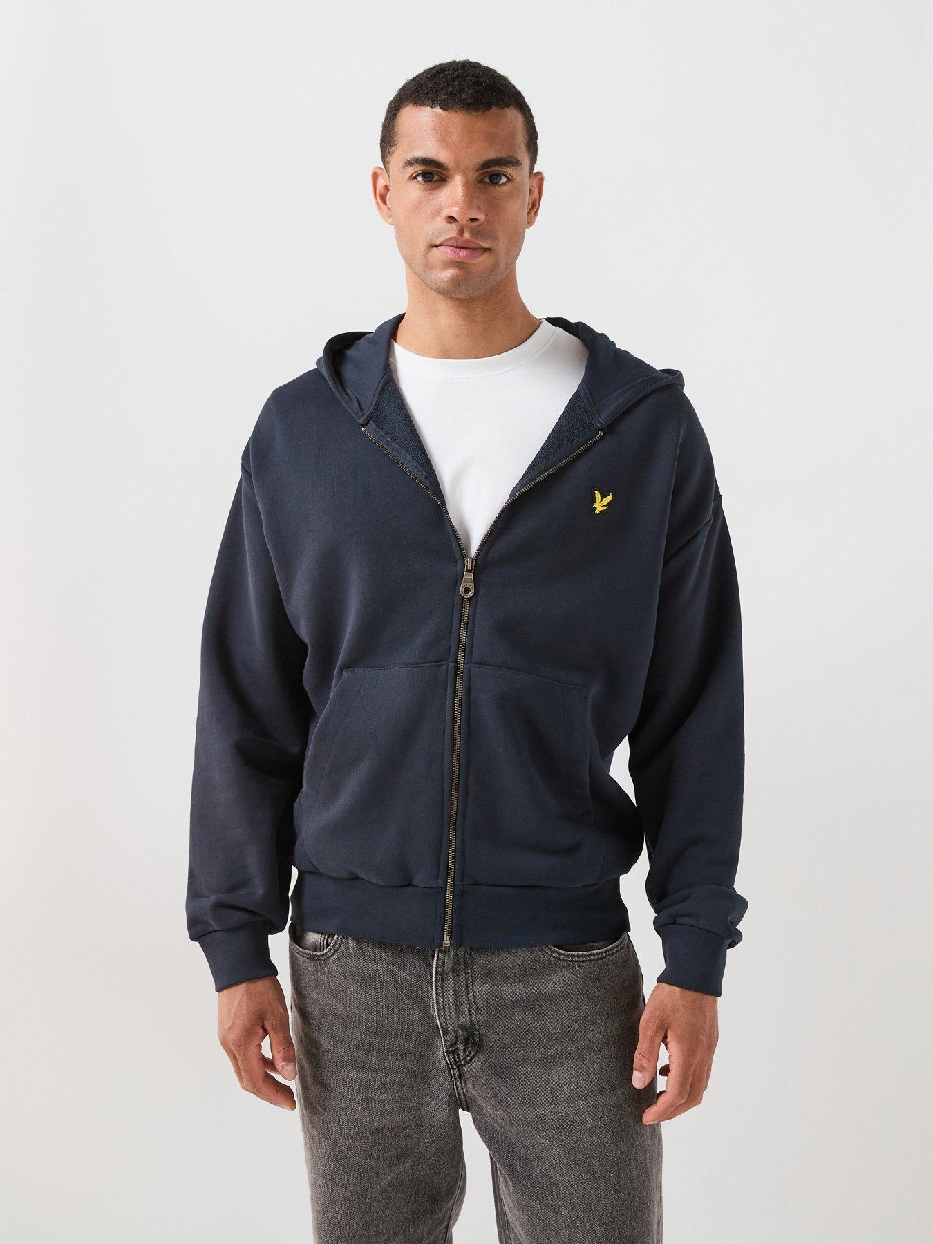 Lyle & Scott Lyle  &  Scott Heavyweight Relaxed Loopback Full Zip Hoodie - Navy