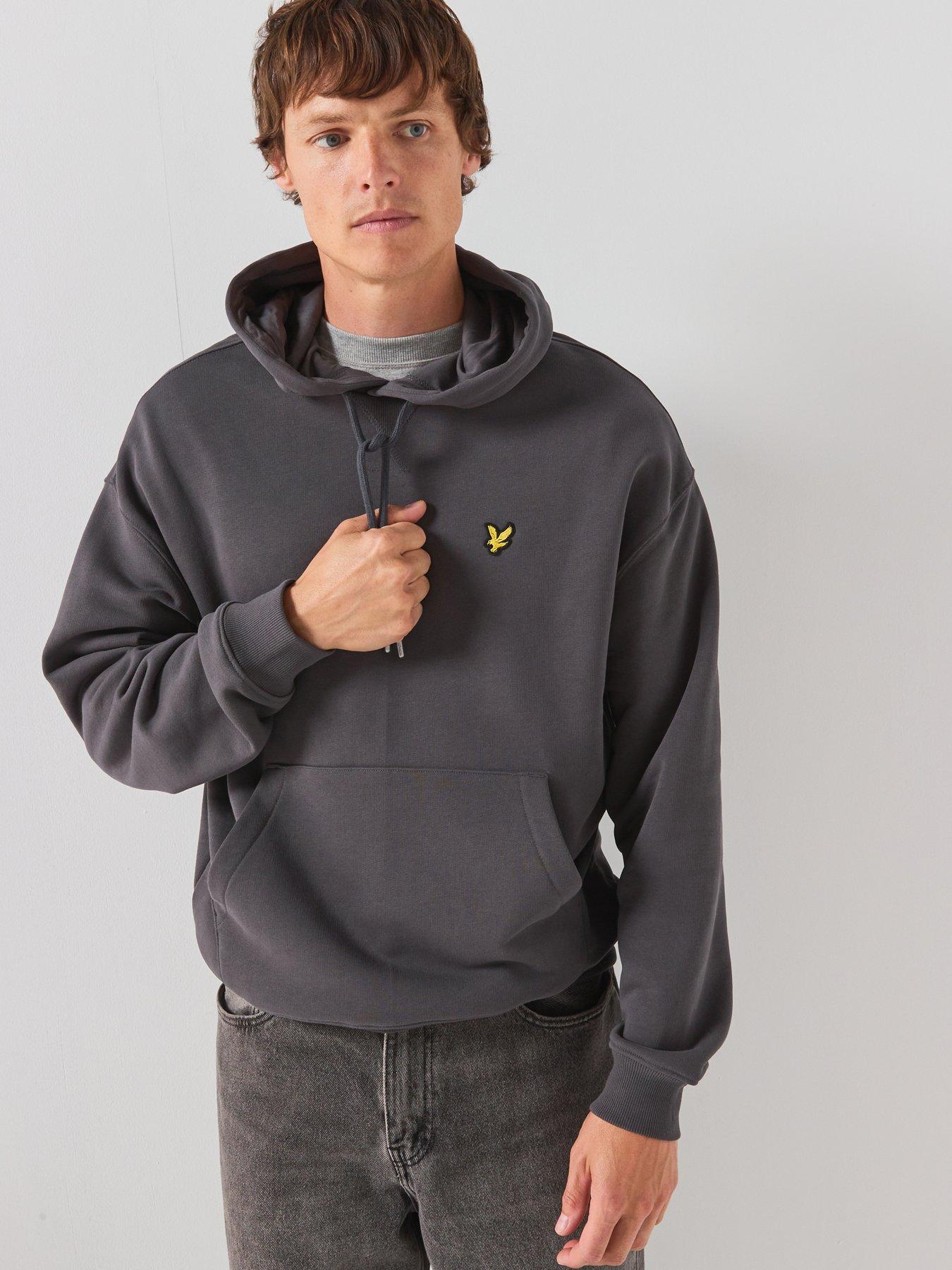Lyle & Scott Lyle  &  Scott Heavyweight Relaxed Loopback Pullover Hoodie - Grey