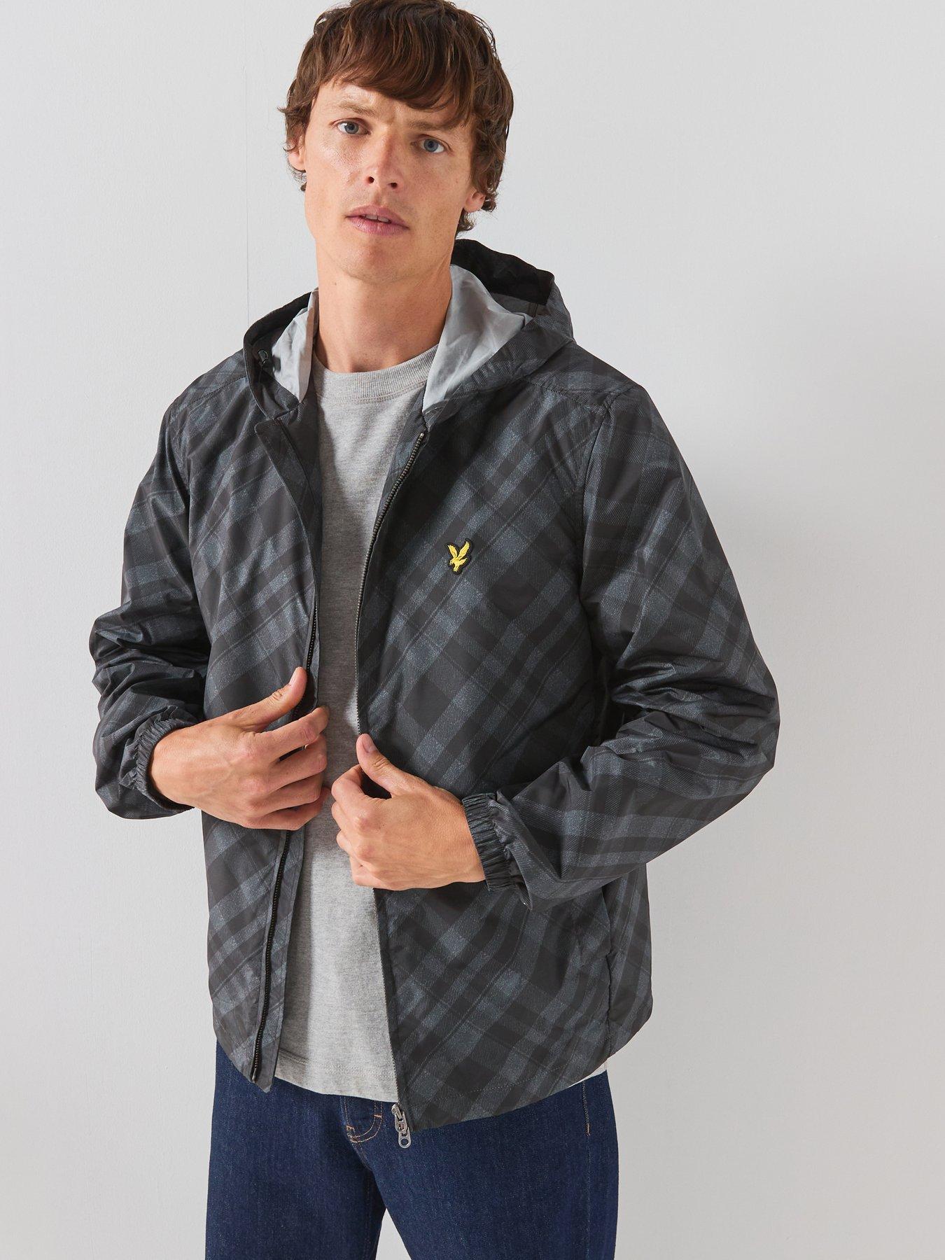 Lyle & Scott Lyle  &  Scott Tartan Hooded Zip Through Jacket - Black