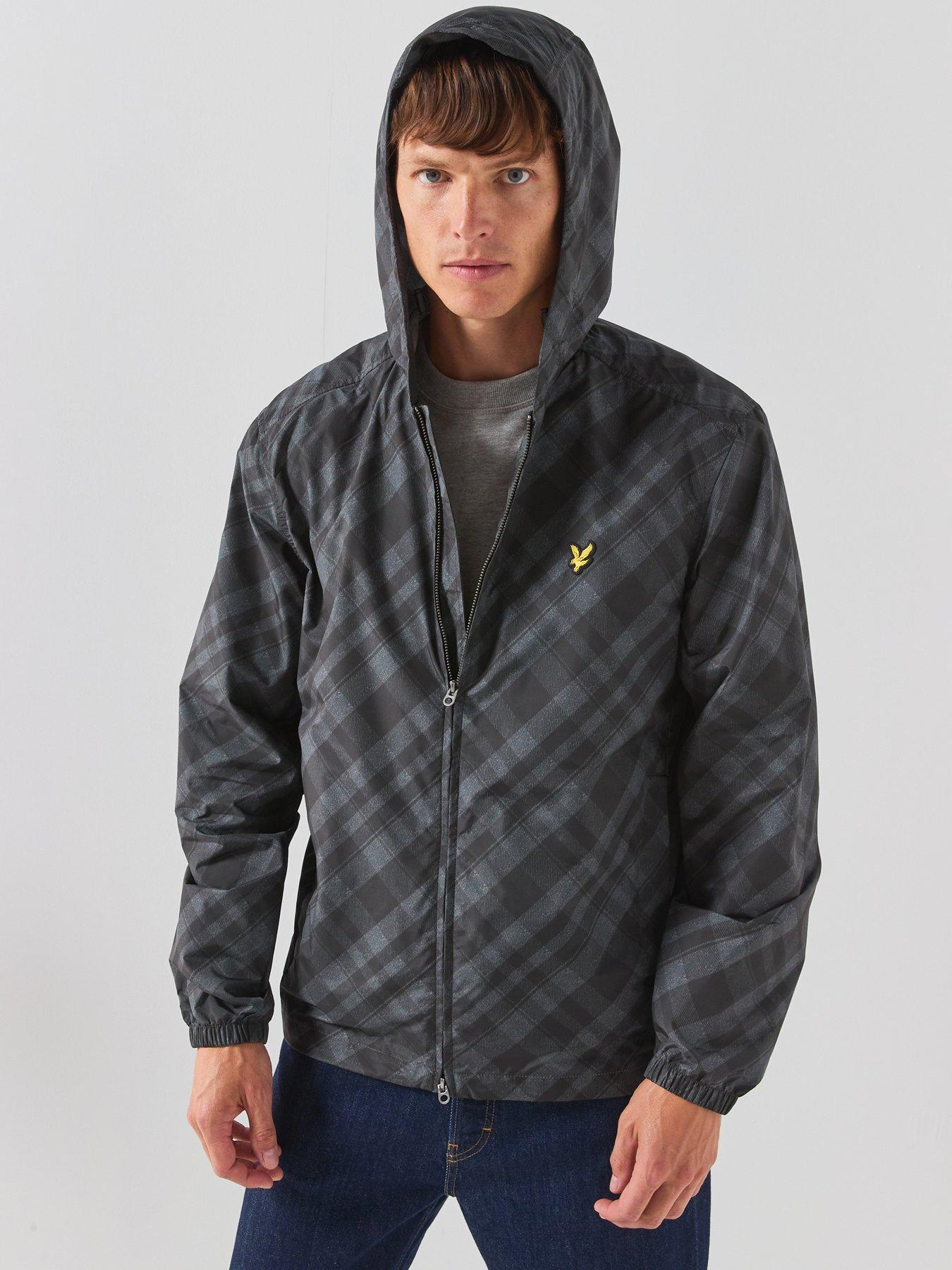 Image 4 of 6 of Lyle & Scott Tartan Hooded Zip Through Jacket - Black