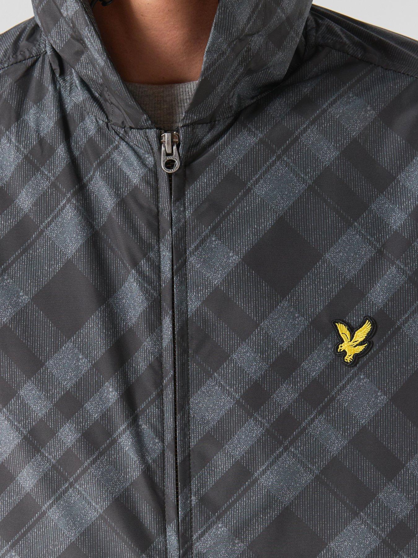 Image 6 of 6 of Lyle & Scott Tartan Hooded Zip Through Jacket - Black