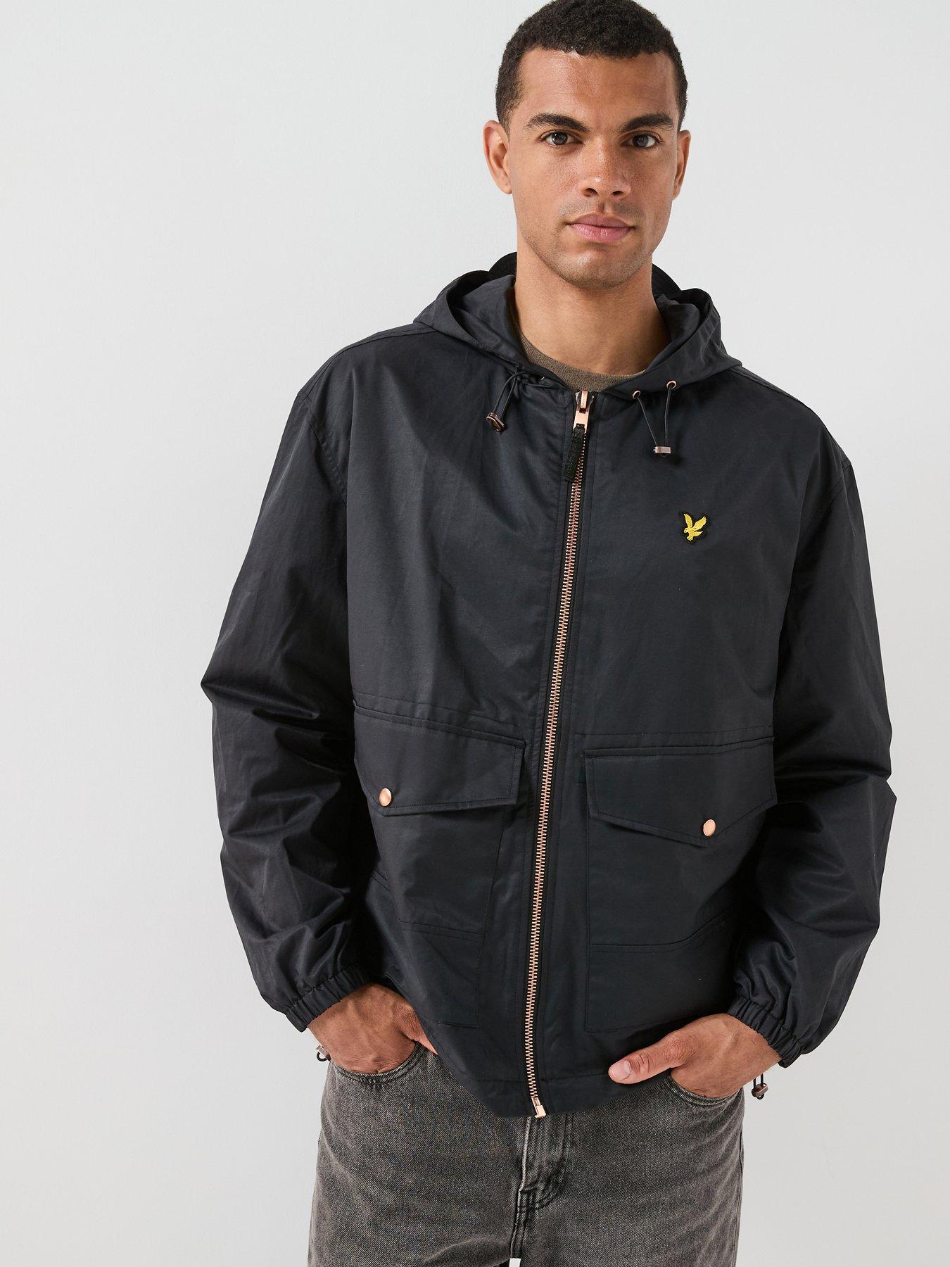 Lyle & Scott Lyle  &  Scott Waxed Hooded Utility Jacket - Black