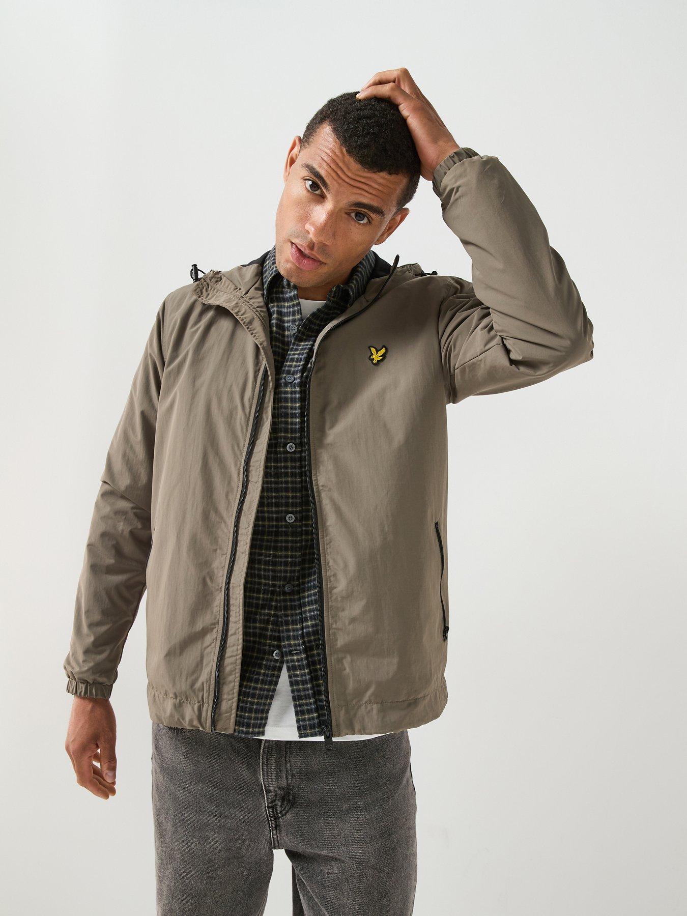 Image 1 of 6 of Lyle & Scott Lyle &amp; Scott Contrast Zip Through Hooded Jacket - Black