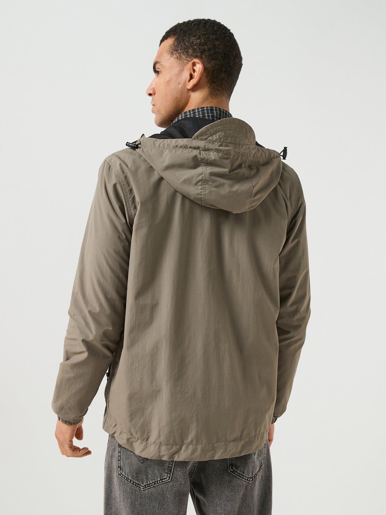 Image 2 of 6 of Lyle & Scott Lyle &amp; Scott Contrast Zip Through Hooded Jacket - Black