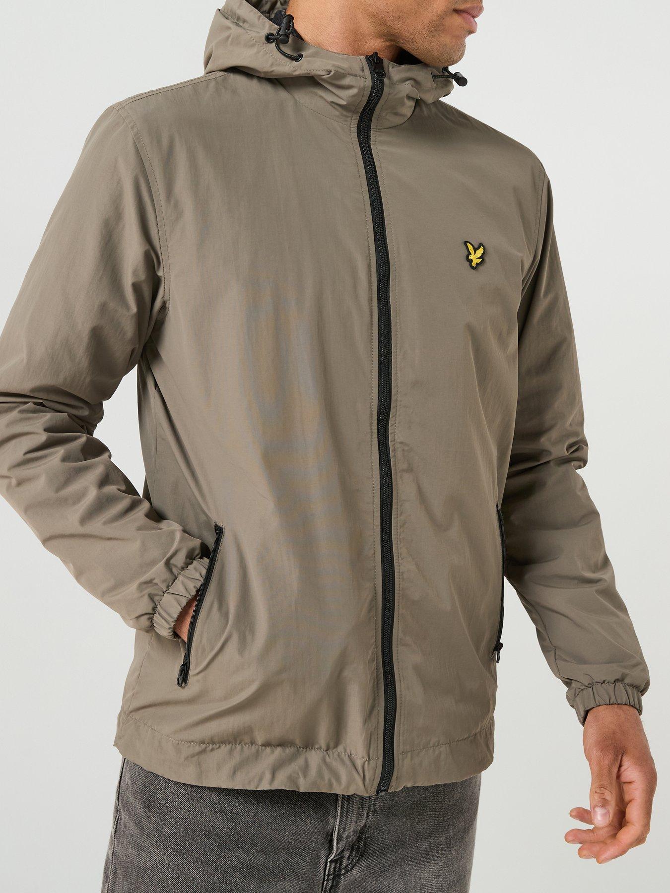 Image 4 of 6 of Lyle & Scott Lyle &amp; Scott Contrast Zip Through Hooded Jacket - Black