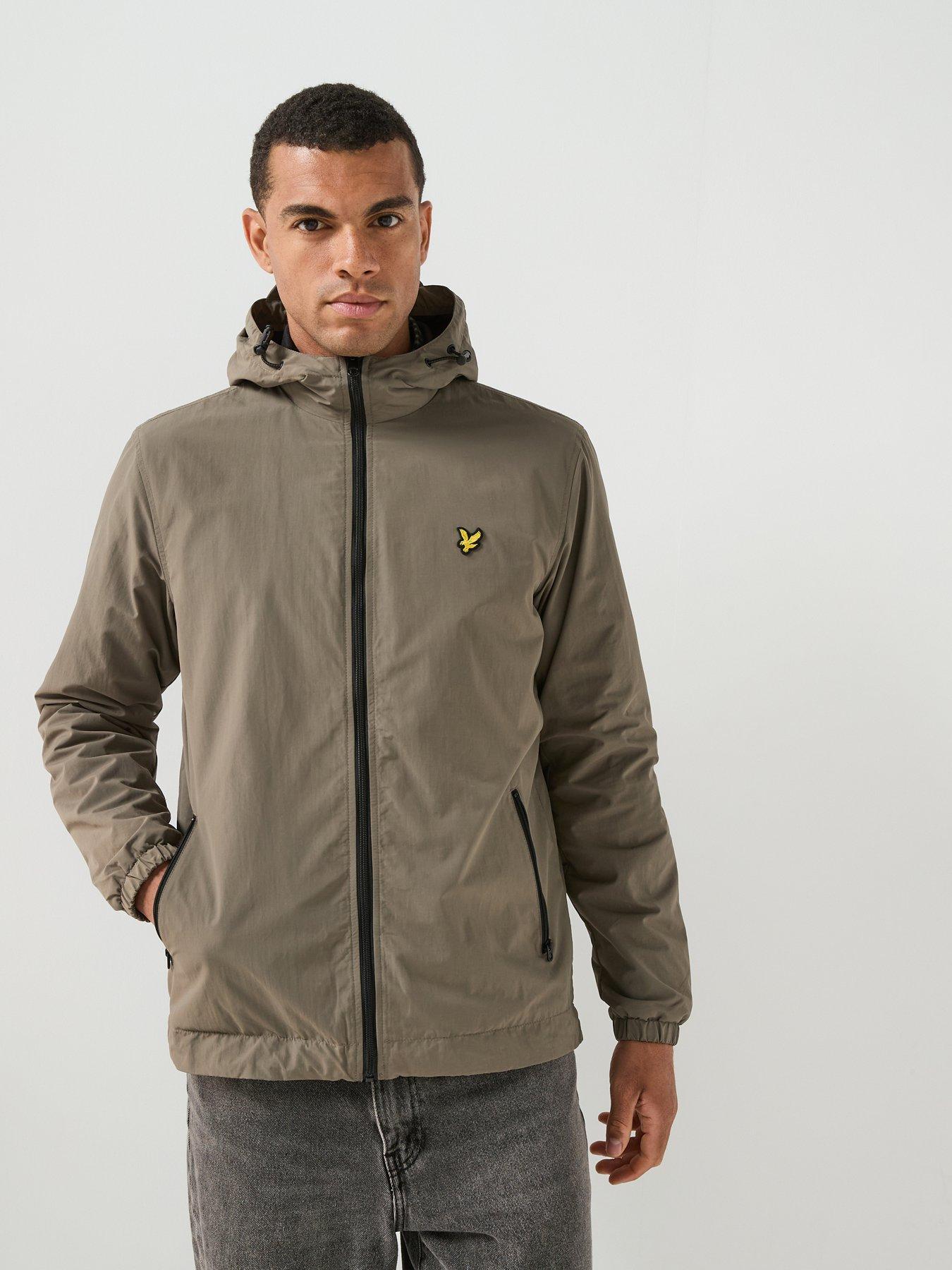 Image 5 of 6 of Lyle & Scott Lyle &amp; Scott Contrast Zip Through Hooded Jacket - Black