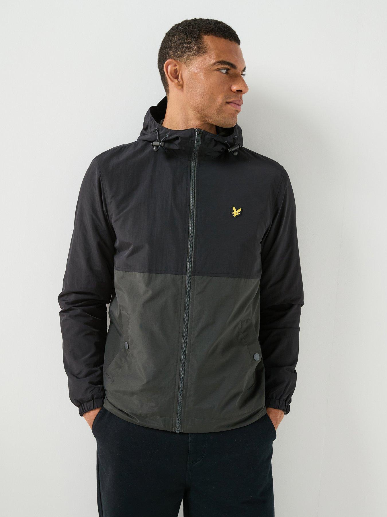 Lyle & Scott Lyle  &  Scott Colour Block Zip Through Hooded Jacket - Black