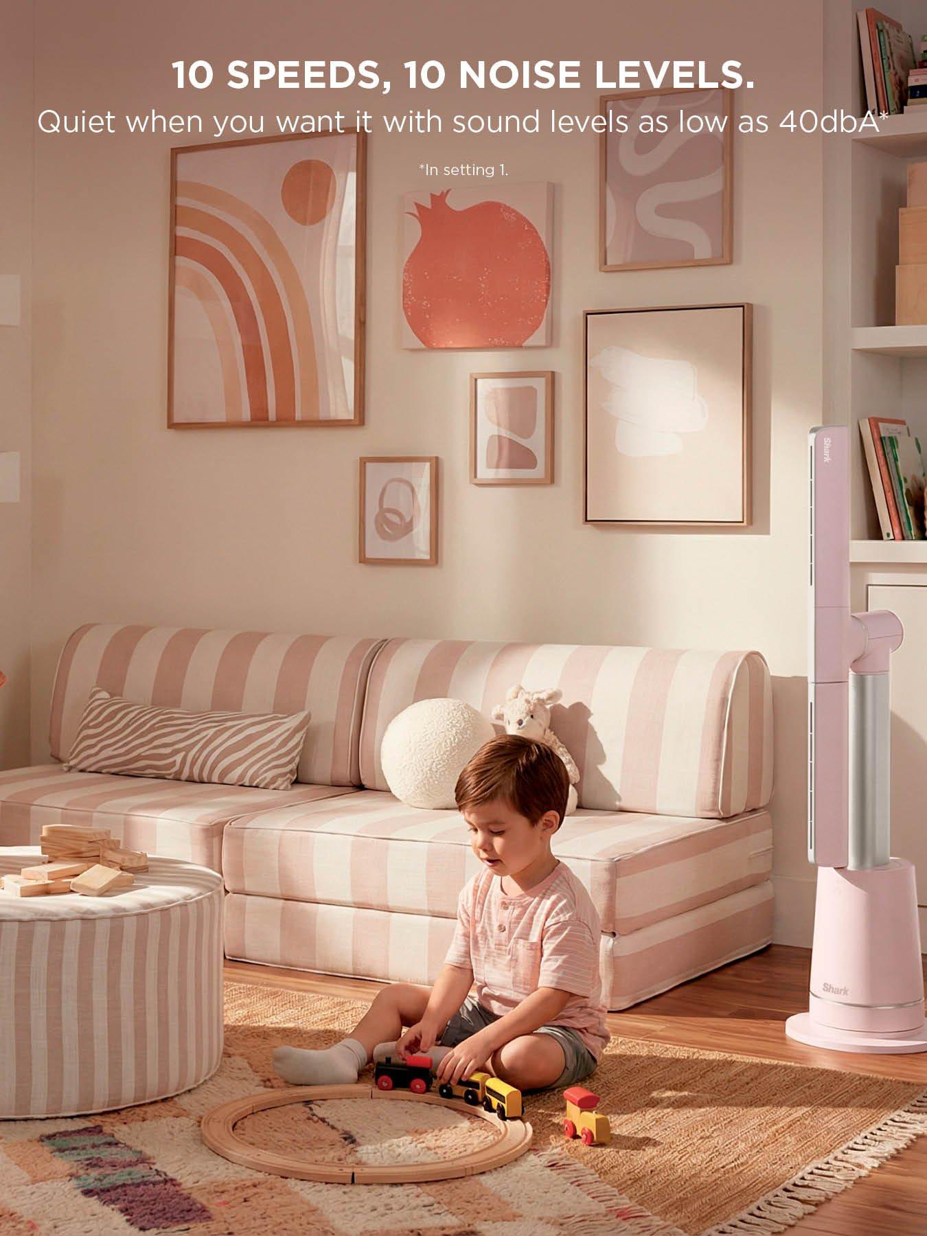 Image 6 of 6 of Shark TurboBlade High-Speed Multi-Directional Cooling Fan System - Blush Pink