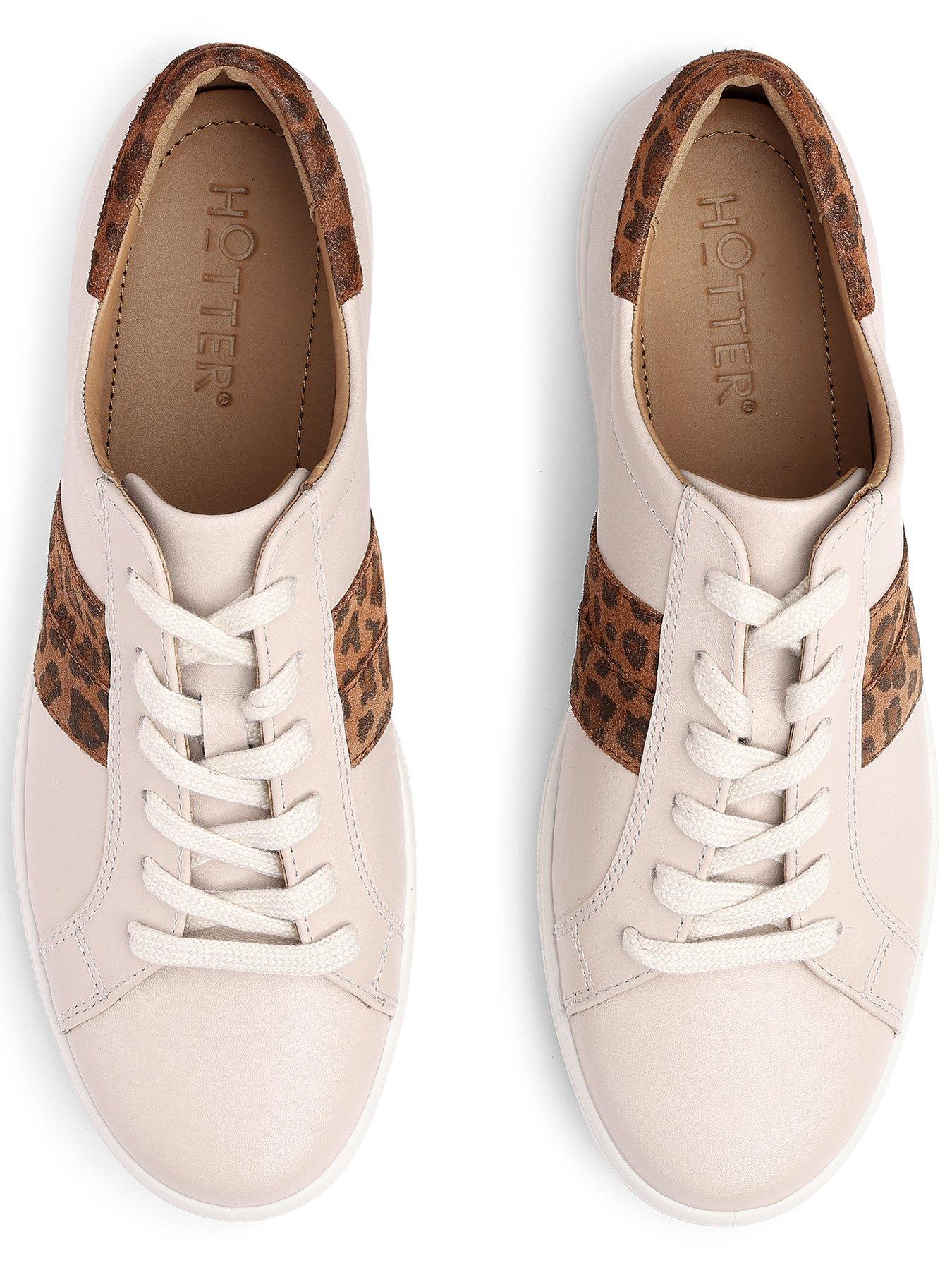 Image 4 of 4 of Hotter Switched Wide Fit Platform Trainer - White
