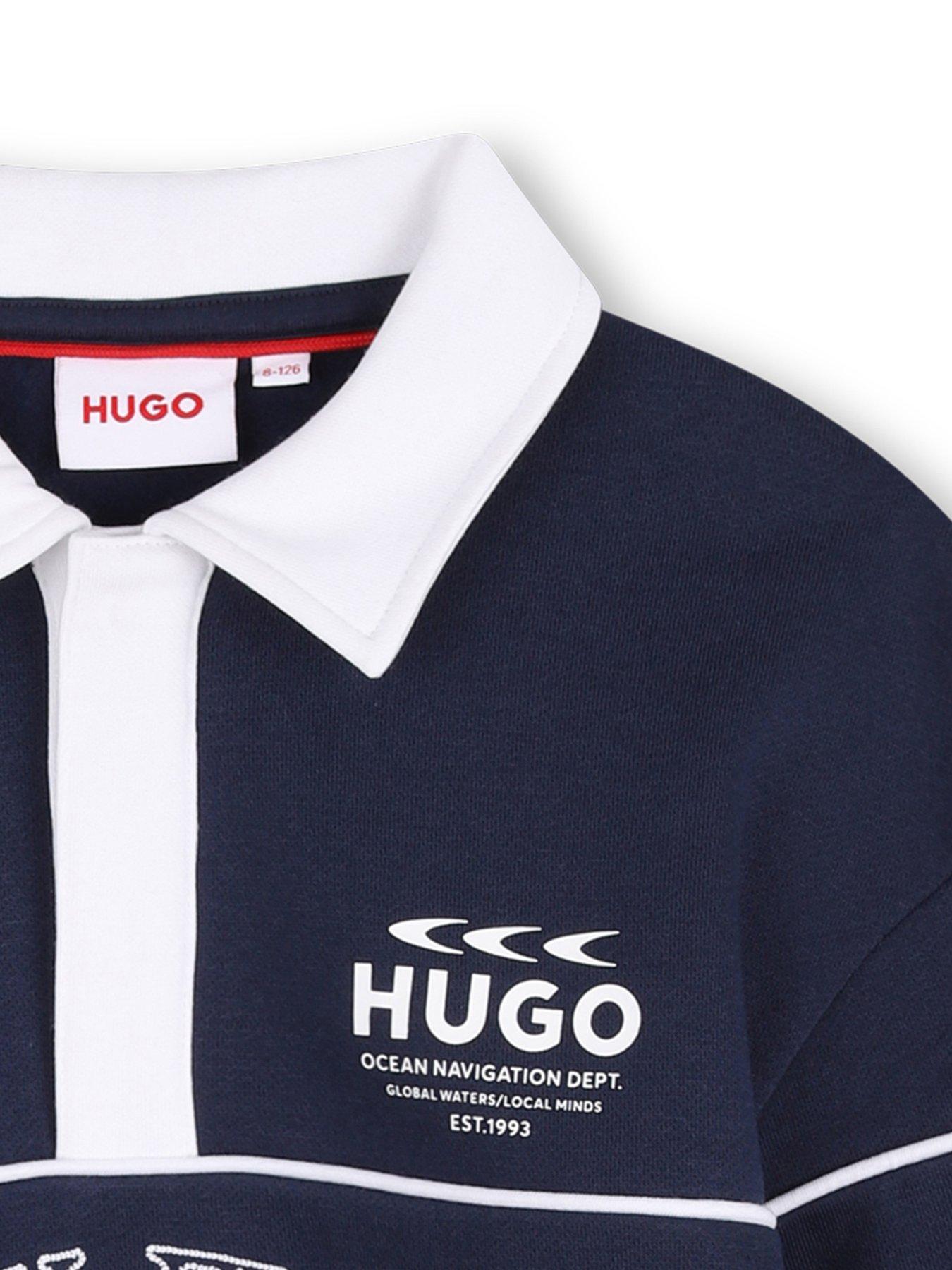 Image 3 of 3 of HUGO Boys Collared Sweatshirt - Blue