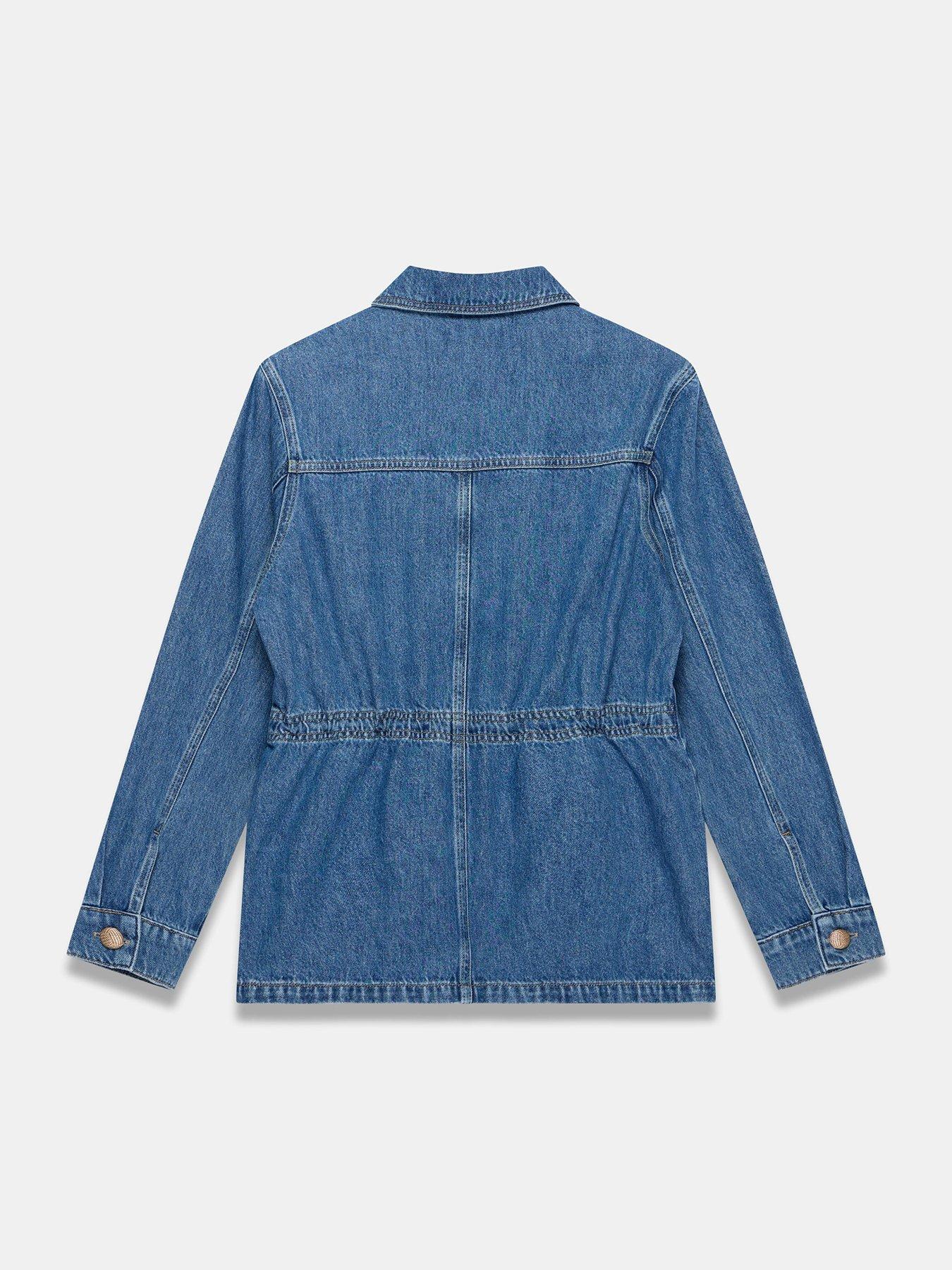 Image 6 of 6 of Mint Velvet Mid Indigo Denim Shacket - Blue