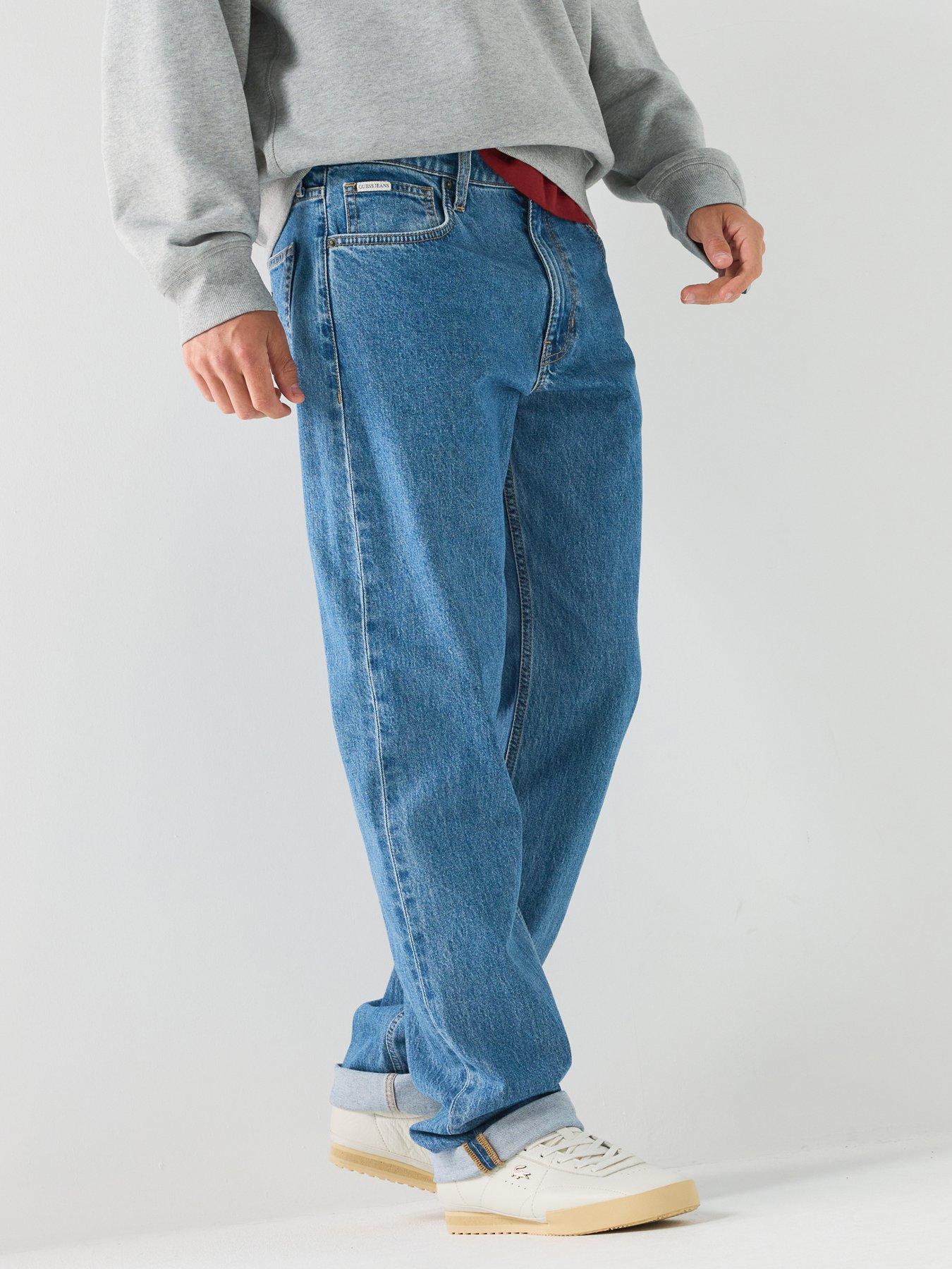 Image 1 of 5 of Guess Jeans Mens G16 Straight Fit Branded Jeans - Blue
