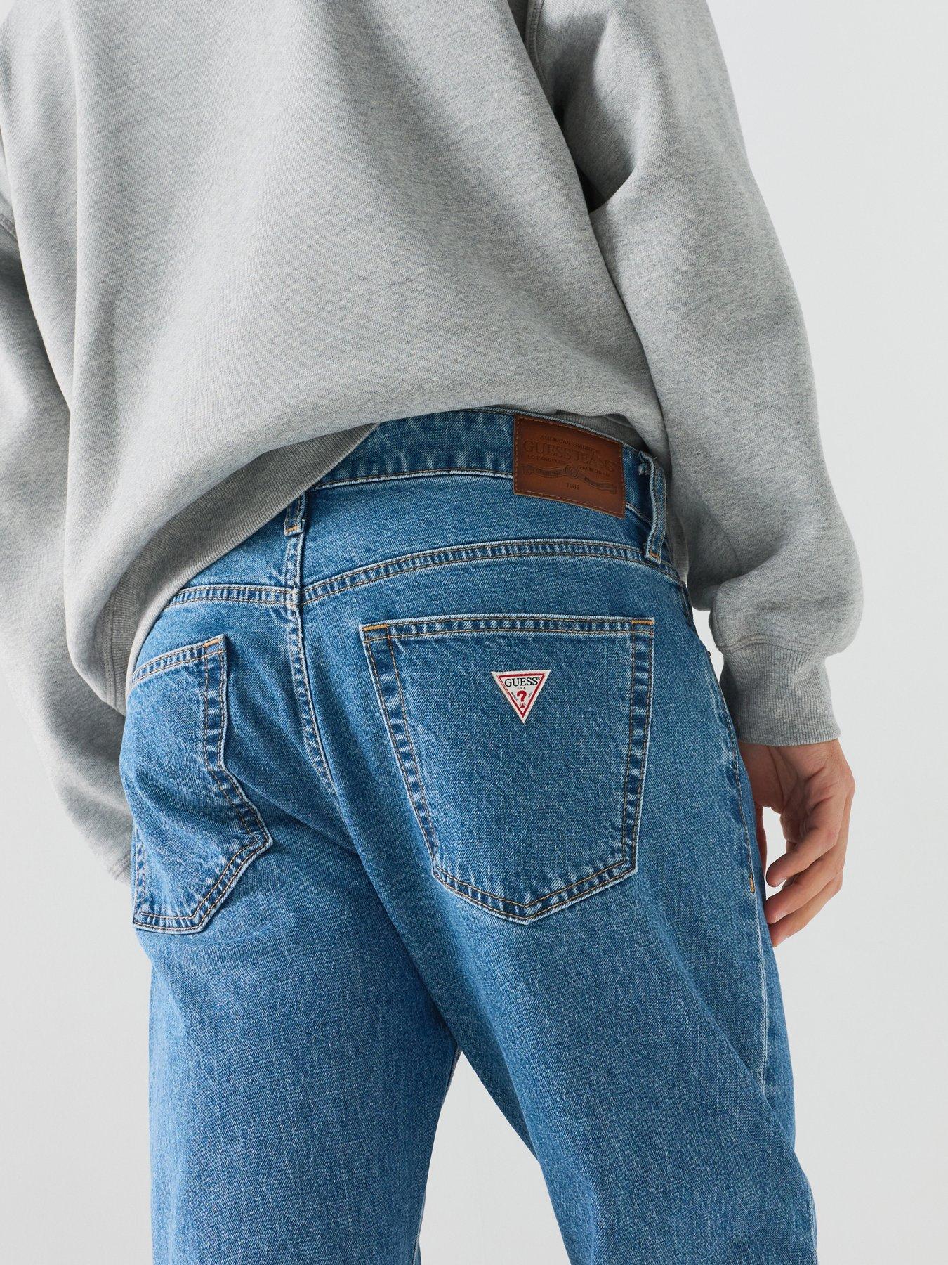 Image 4 of 5 of Guess Jeans Mens G16 Straight Fit Branded Jeans - Blue
