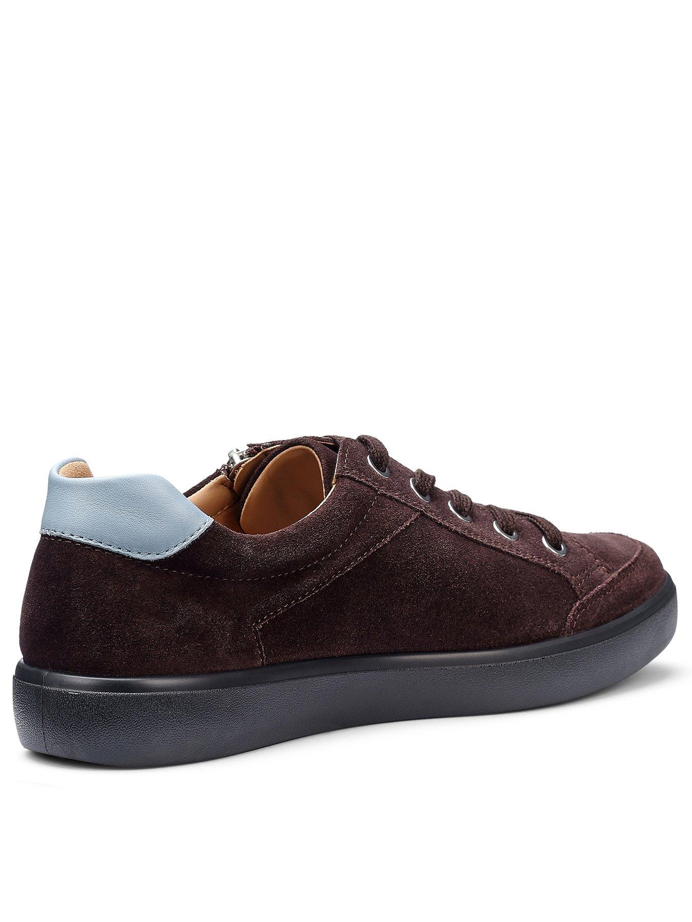 Image 3 of 4 of Hotter Chase Ii Wide Zip Detail Trainer - Brown
