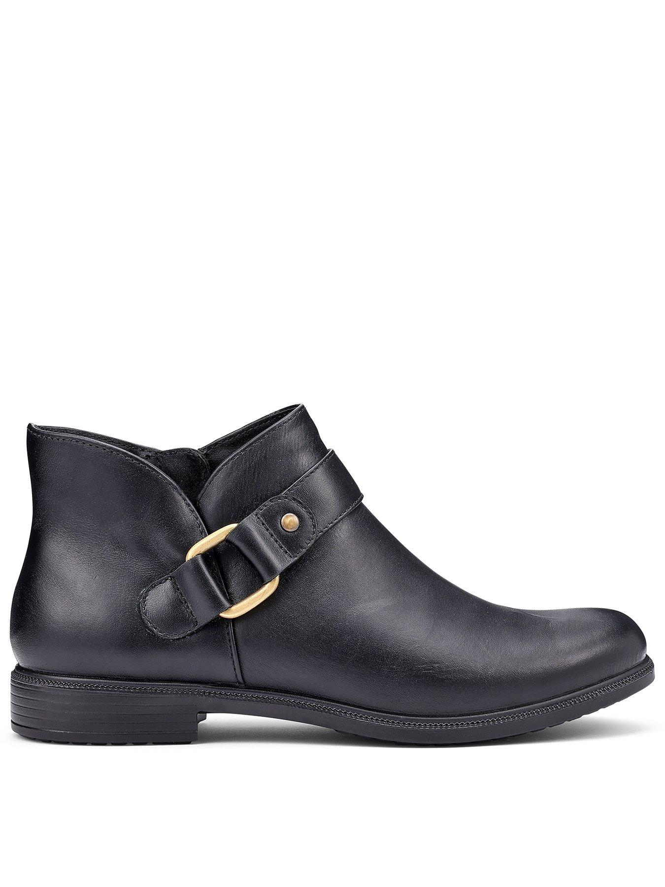 Image 1 of 4 of Hotter Linton Wide Fit Buckle Boot - Black
