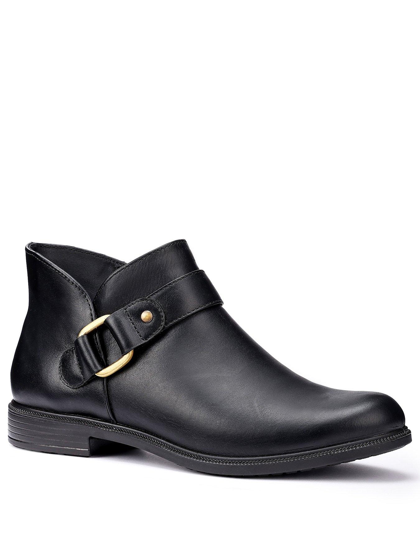 Image 2 of 4 of Hotter Linton Wide Fit Buckle Boot - Black