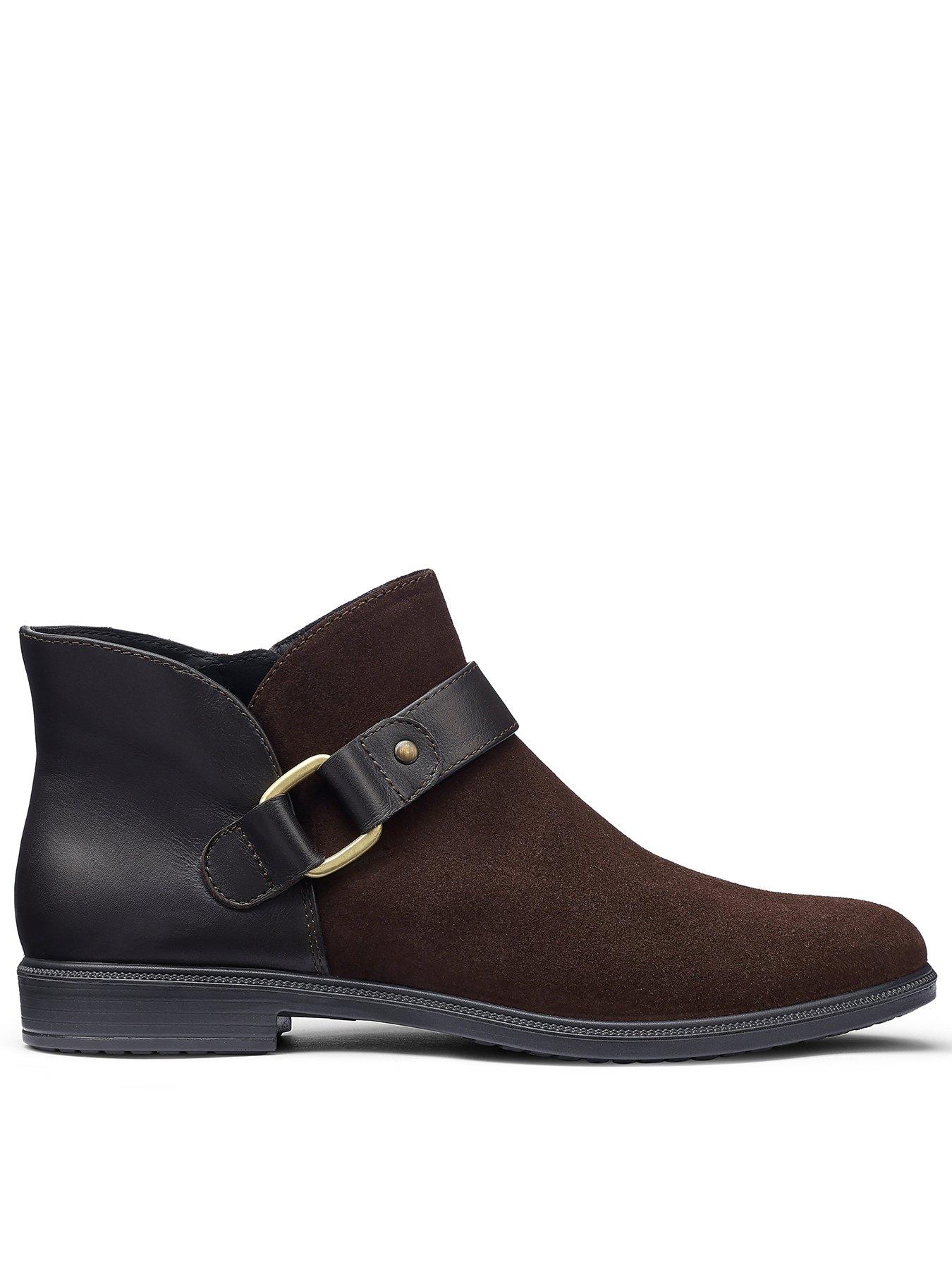 Image 1 of 4 of Hotter Linton Wide Fit Buckle Boot - Chocolate