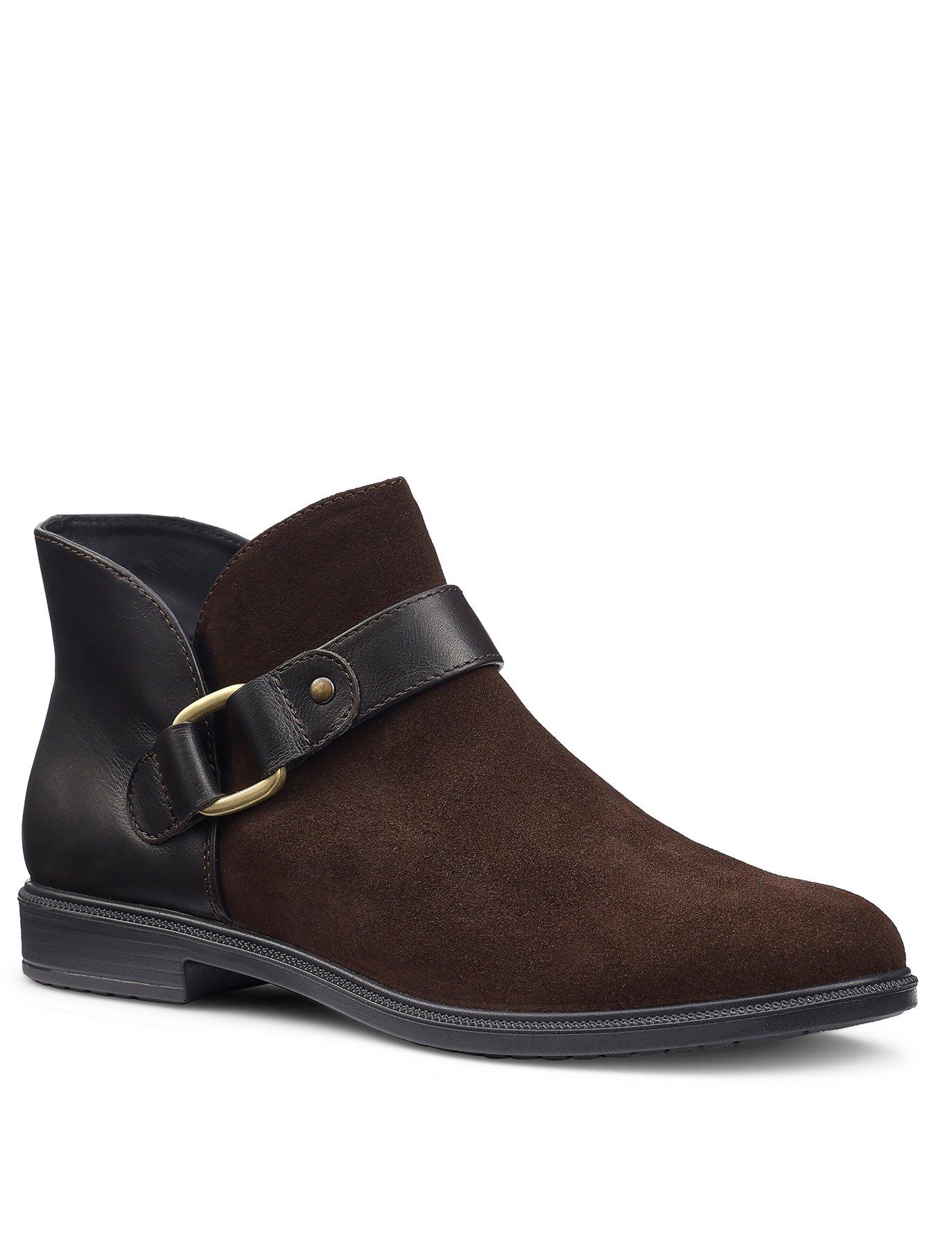 Image 2 of 4 of Hotter Linton Wide Fit Buckle Boot - Chocolate
