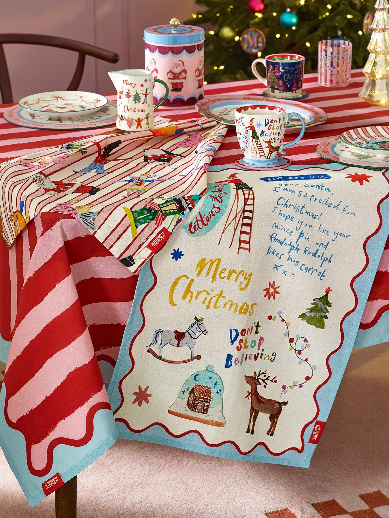 Image 3 of 3 of Eleanor Bowmer 100% Cotton Dear Santa Tea Towels 2 Pack