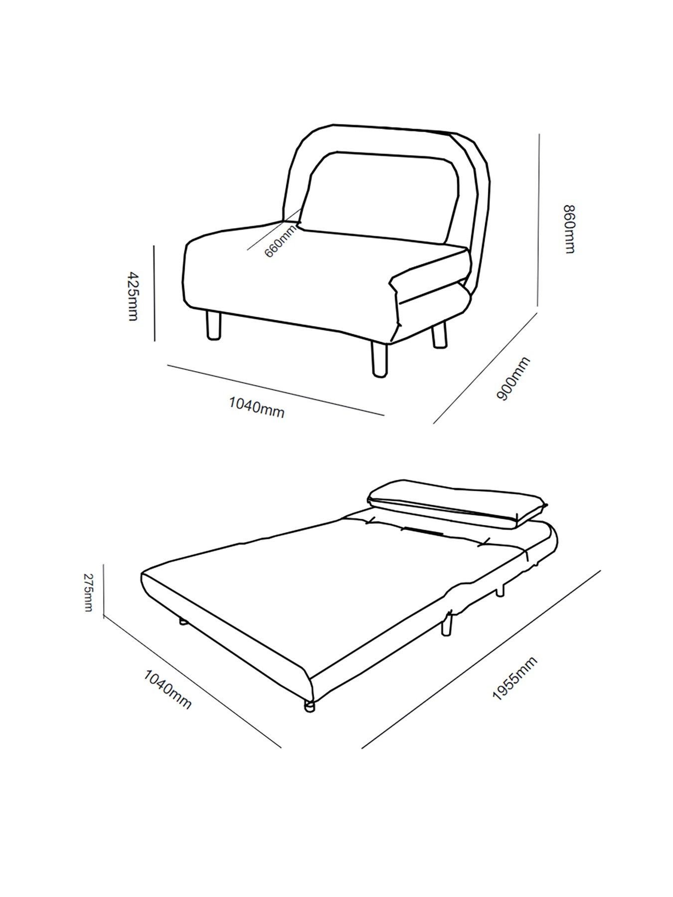 Image 7 of 7 of The Very Collection Halo Double Sofa Bed