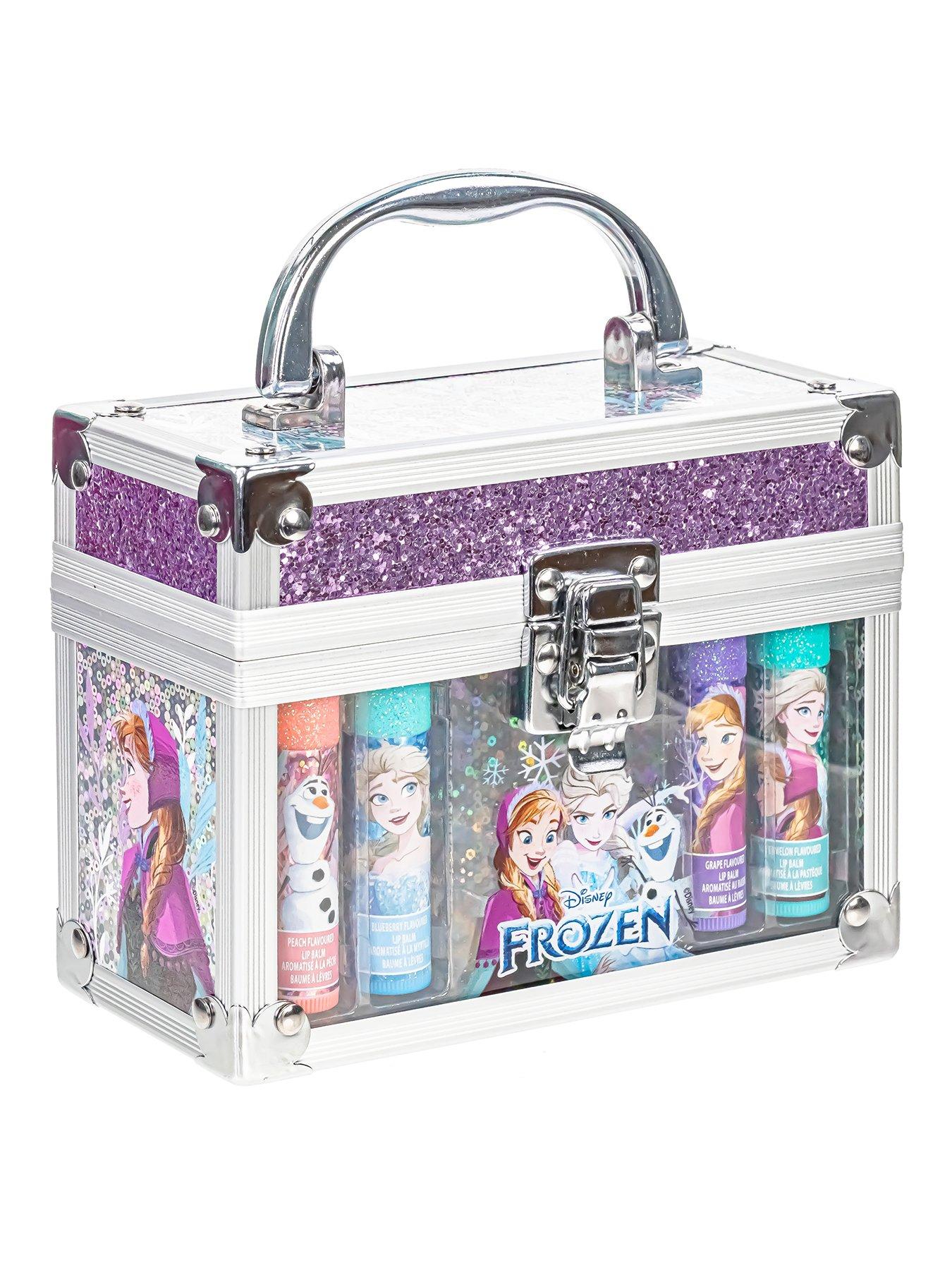 Image 1 of 6 of Disney Frozen Reusable Train Case Lip Balm Set 4-Pack