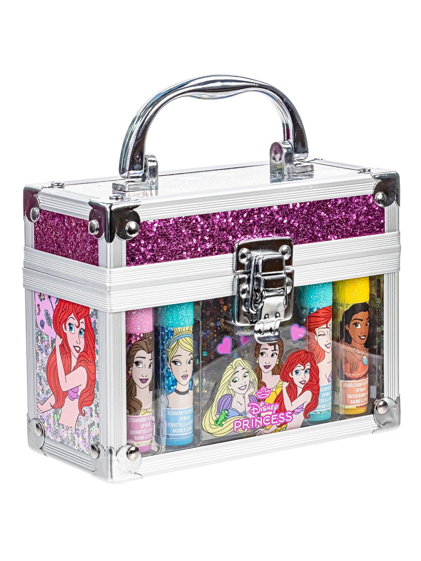 Image 1 of 6 of Disney Princess 4-Piece Lip Balm Set with Mini Train Case