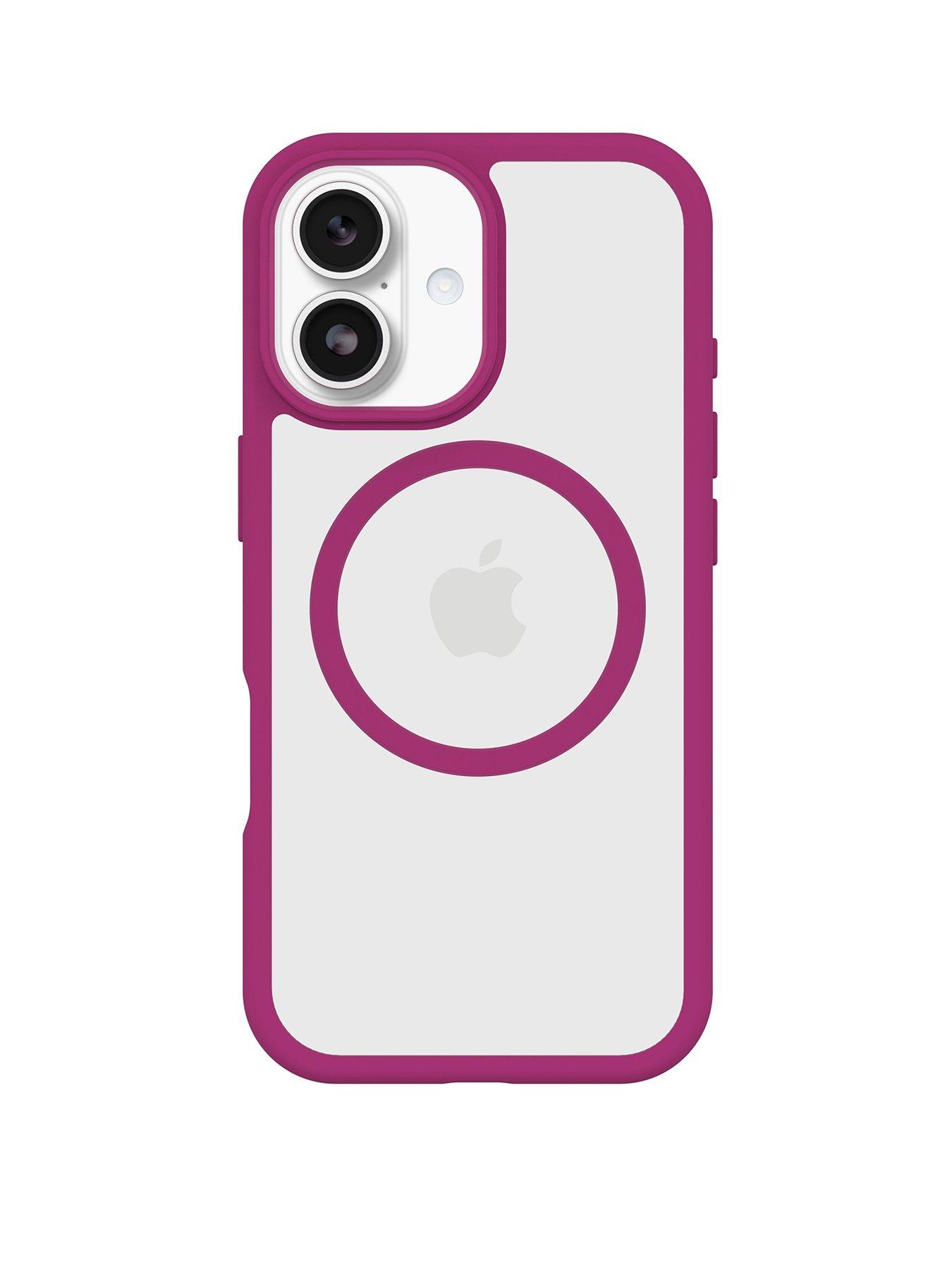 Image 1 of 5 of Otterbox React MagSafe Apple iPhone 17 case Rose Crystal - clear/pink