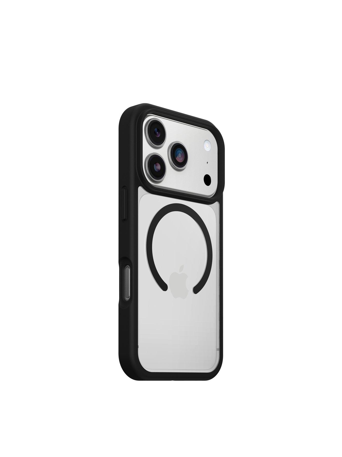 Image 2 of 5 of Otterbox React MagSafe Apple iPhone 17 Pro case Black Crystal - clear/black
