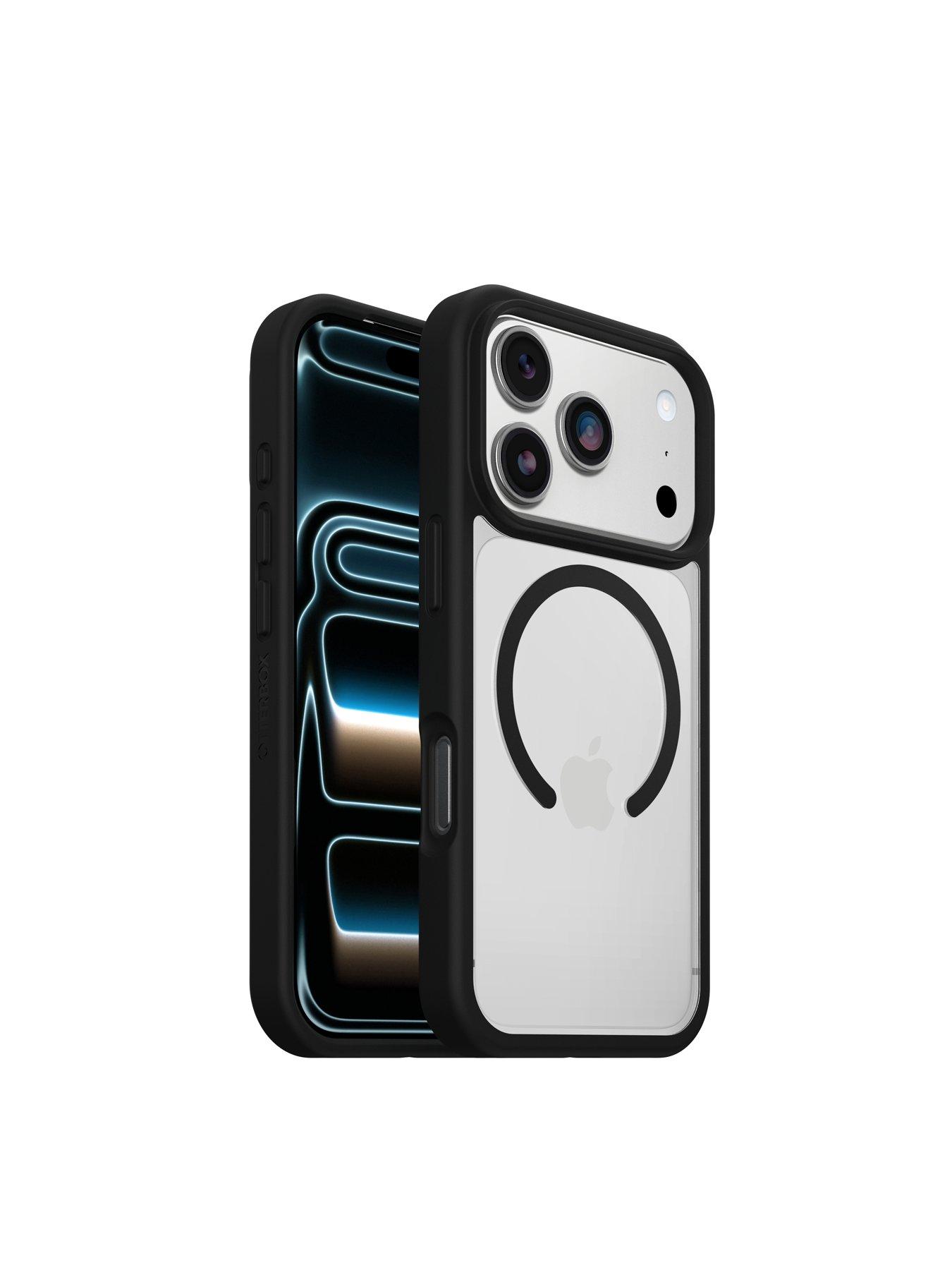 Image 4 of 5 of Otterbox React MagSafe Apple iPhone 17 Pro case Black Crystal - clear/black