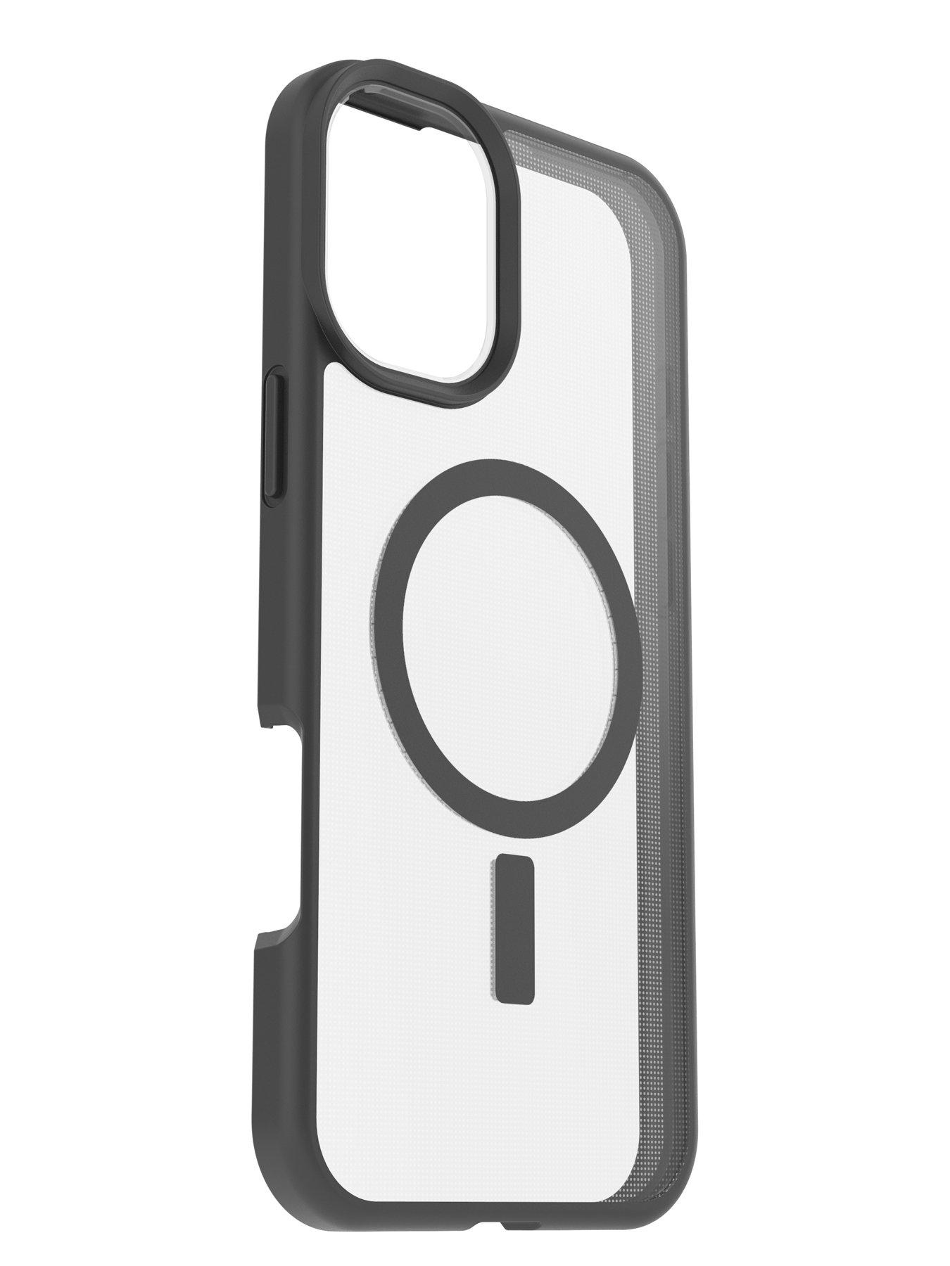 Image 2 of 7 of Otterbox React MagSafe Apple iPhone 16 Plus case Black Crystal - clear/black