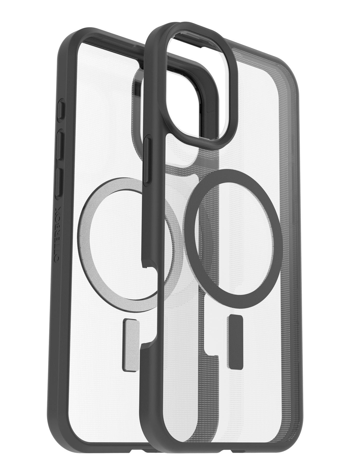 Image 4 of 7 of Otterbox React MagSafe Apple iPhone 16 Plus case Black Crystal - clear/black