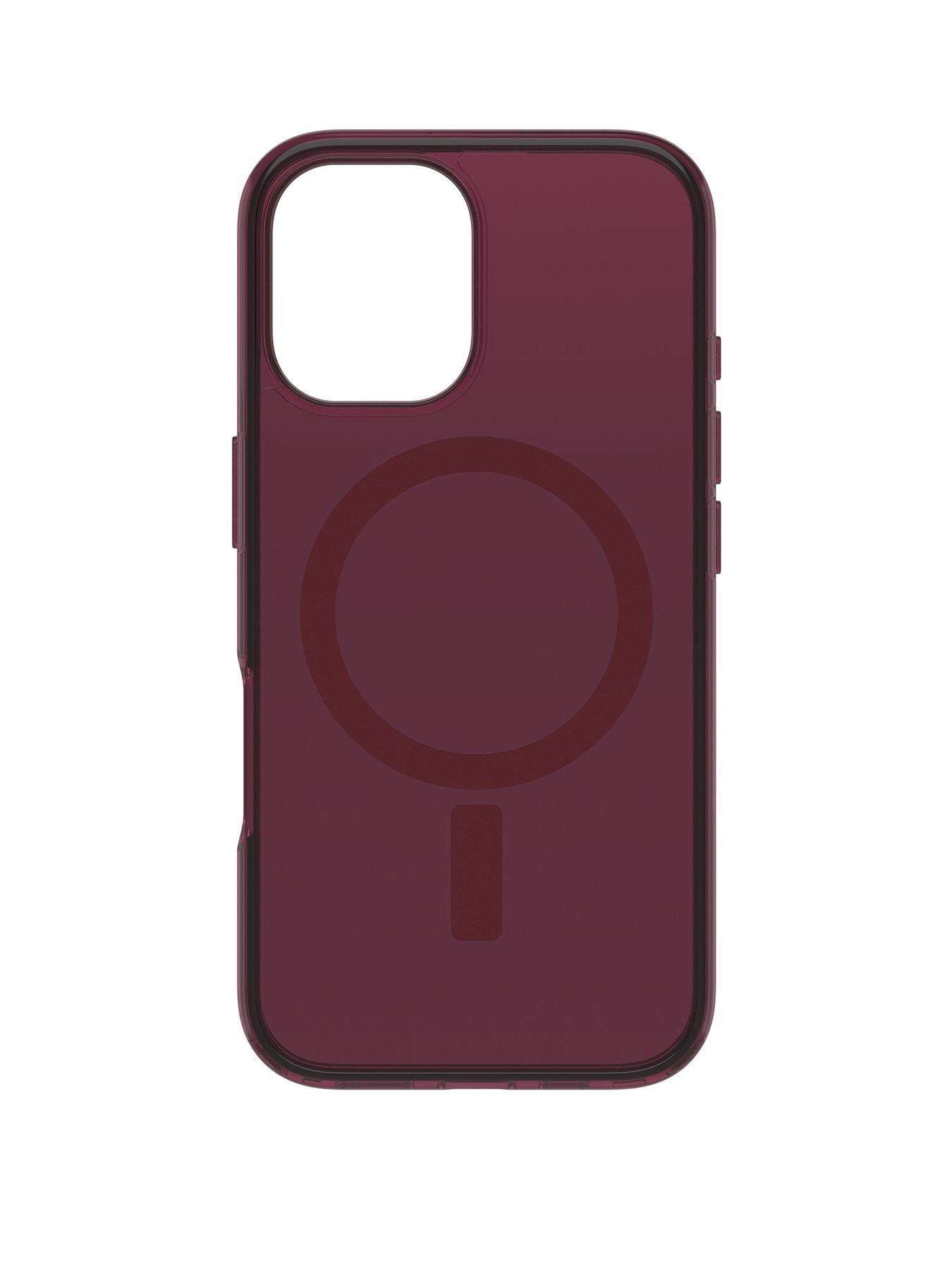 Image 1 of 7 of Otterbox OtterBox Symmetry Clear MagSafe Apple iPhone 16 case Up Beet - red