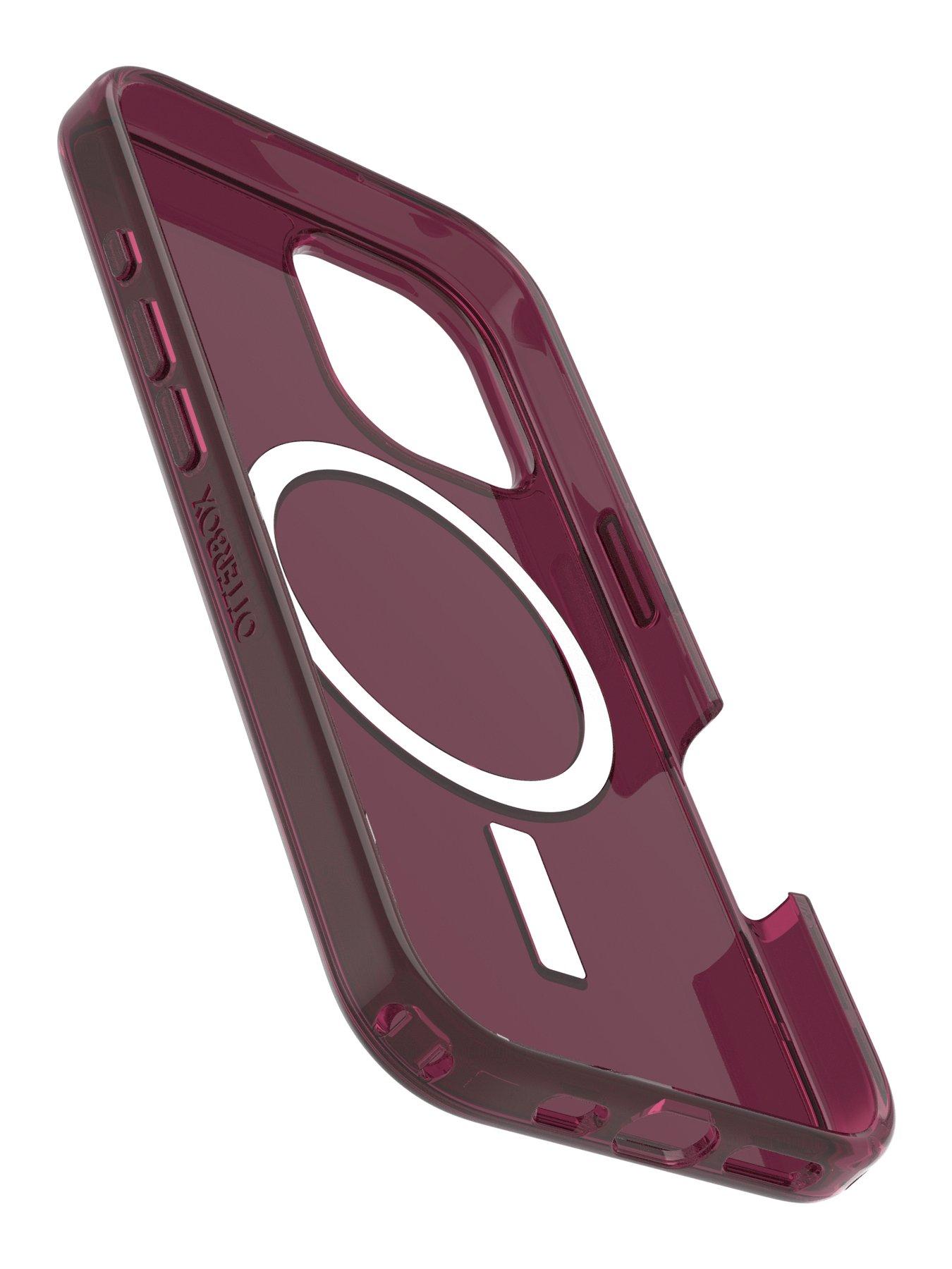 Image 3 of 7 of Otterbox OtterBox Symmetry Clear MagSafe Apple iPhone 16 case Up Beet - red