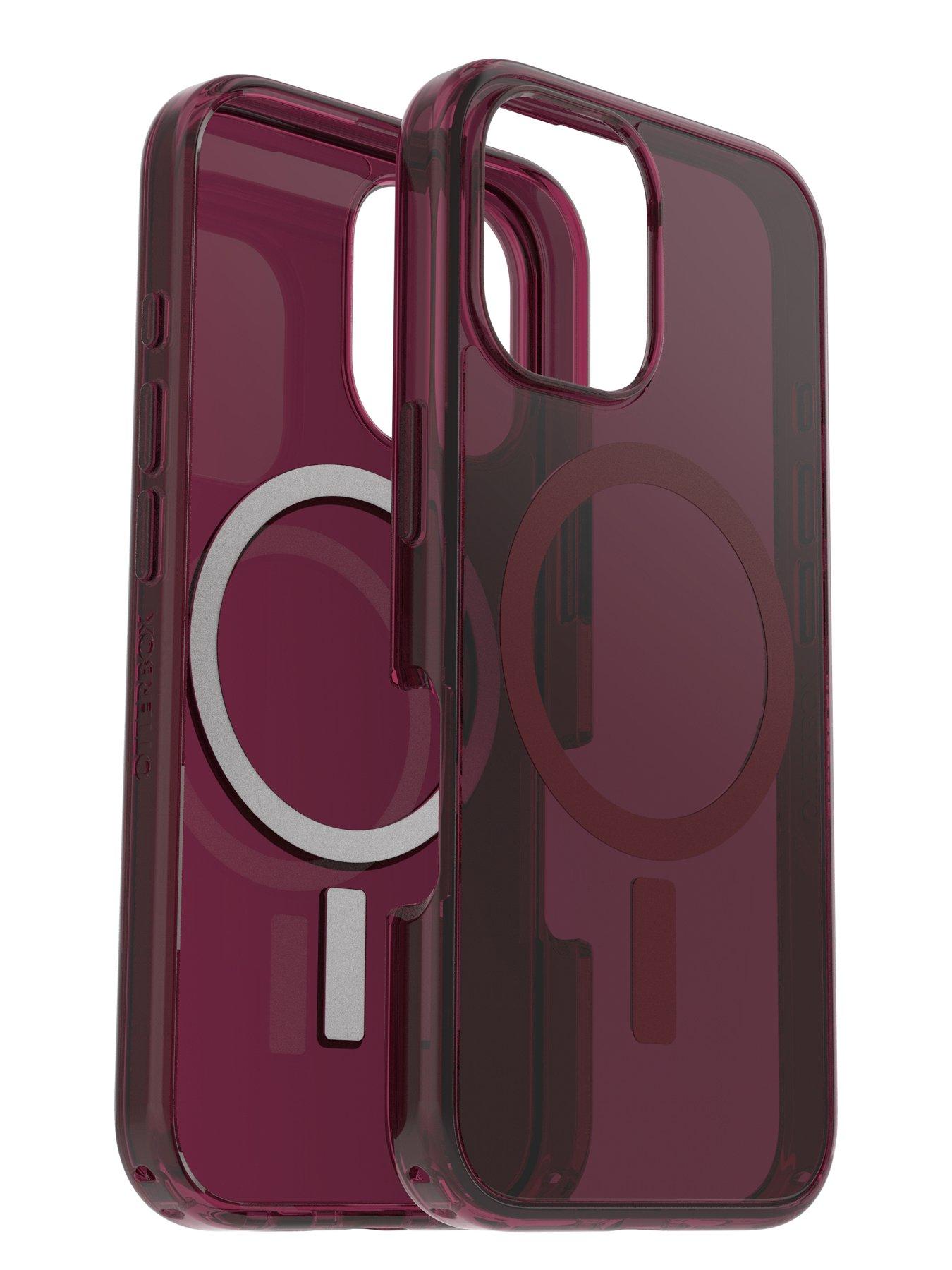 Image 4 of 7 of Otterbox OtterBox Symmetry Clear MagSafe Apple iPhone 16 case Up Beet - red