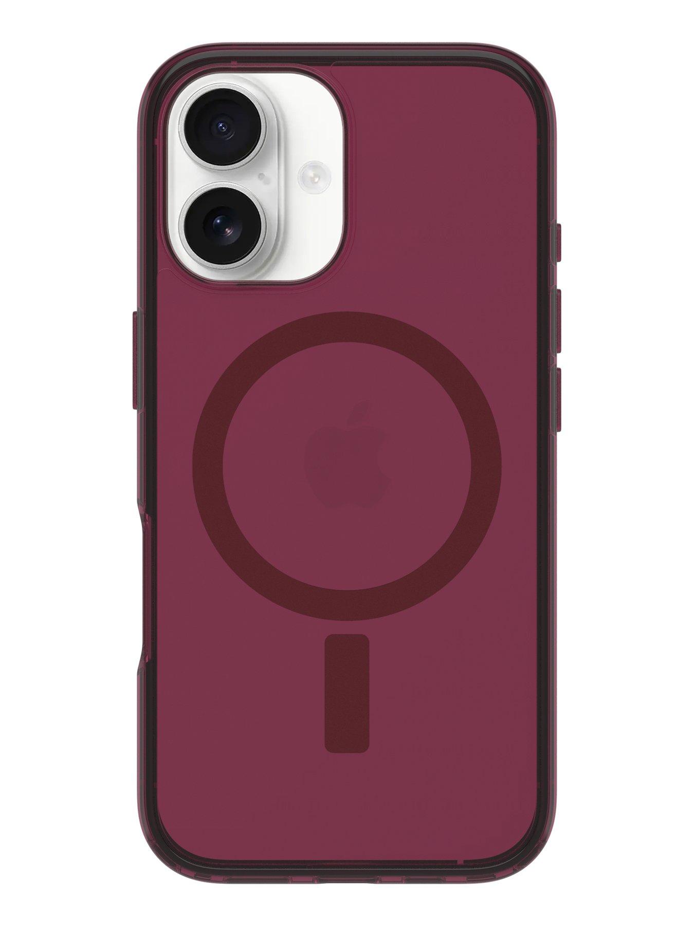 Image 5 of 7 of Otterbox OtterBox Symmetry Clear MagSafe Apple iPhone 16 case Up Beet - red