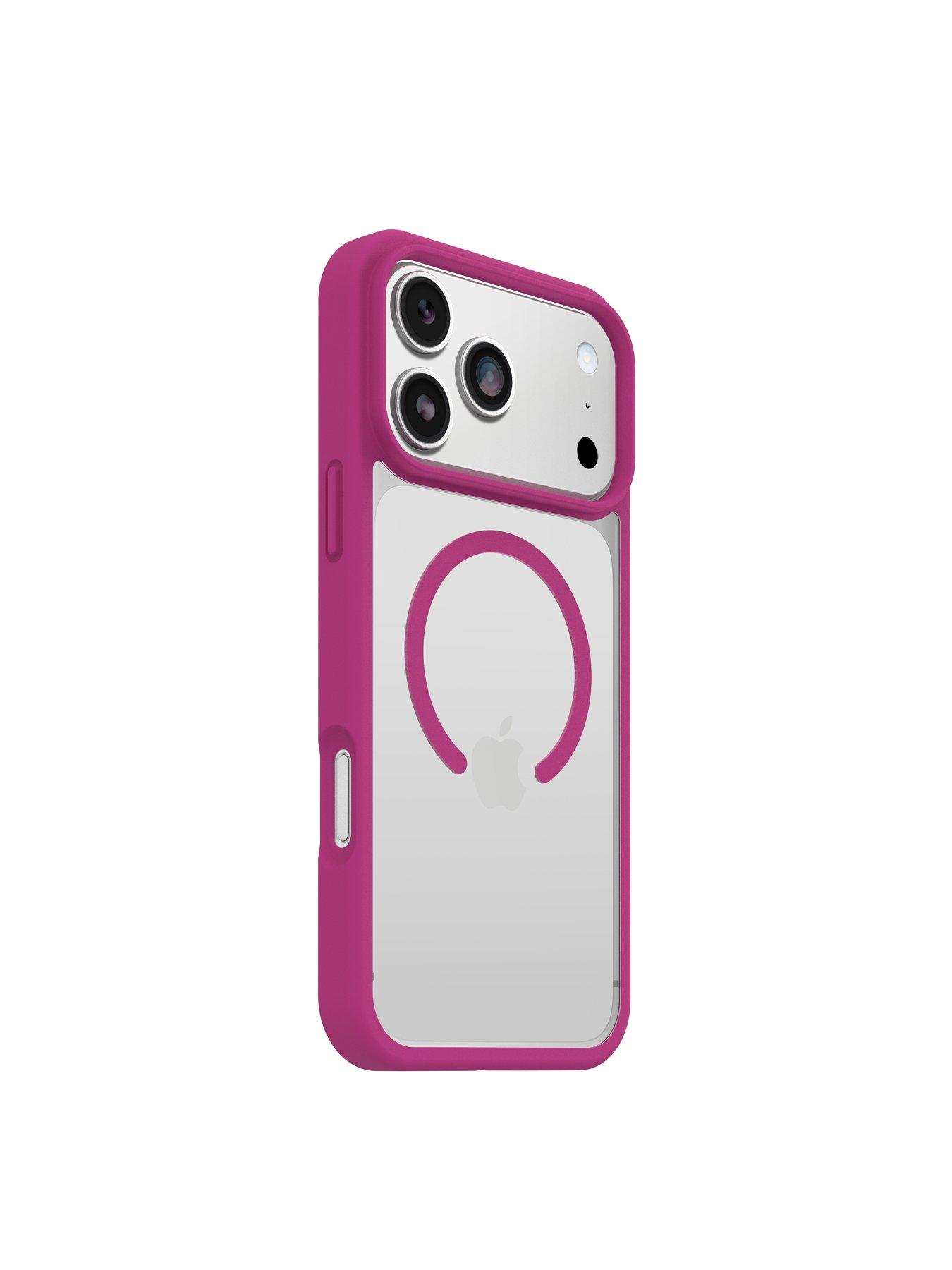 Image 2 of 5 of Otterbox React MagSafe Apple iPhone 17 Pro Max case Rose Crystal - clear/pink