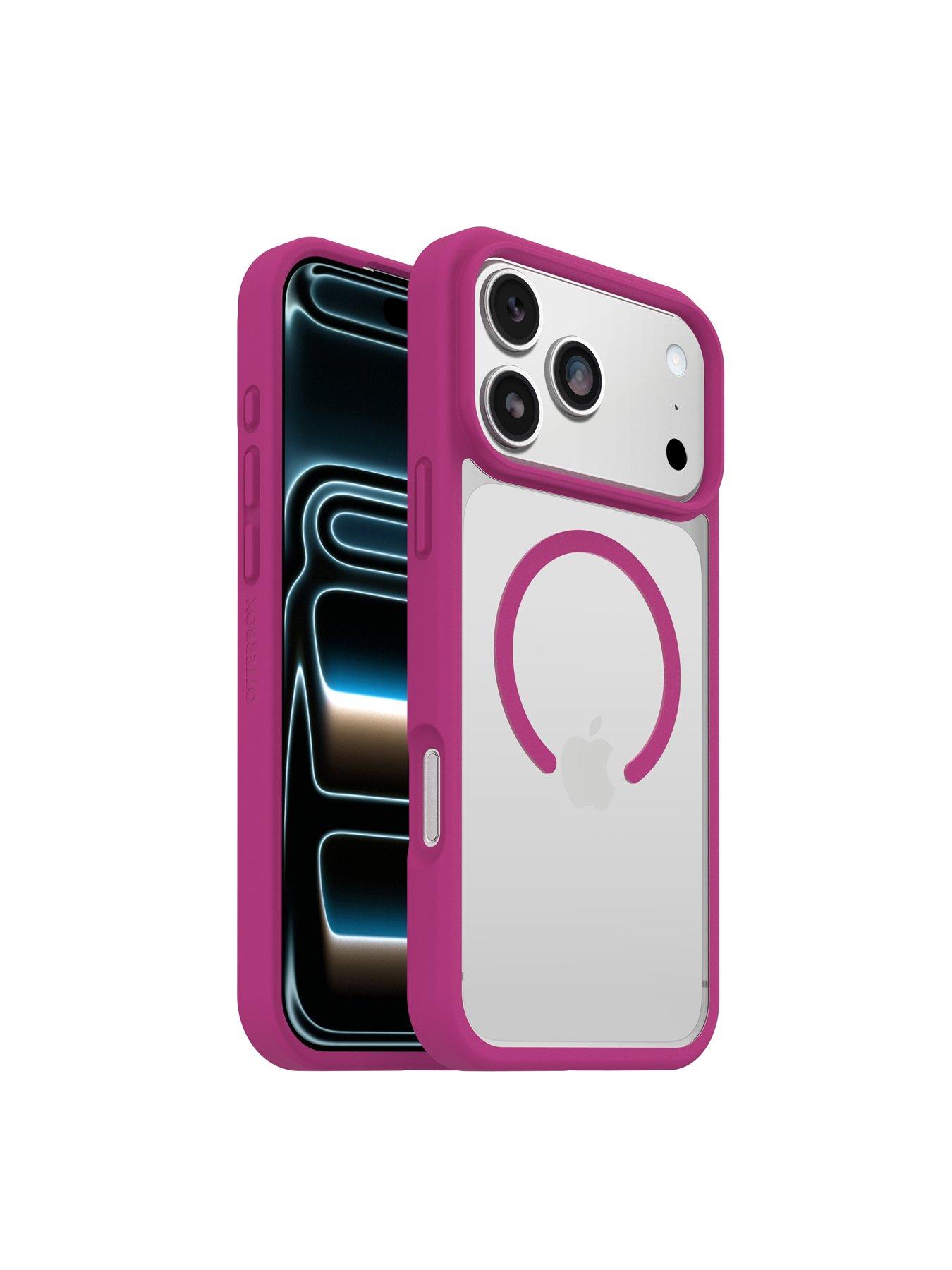 Image 4 of 5 of Otterbox React MagSafe Apple iPhone 17 Pro Max case Rose Crystal - clear/pink